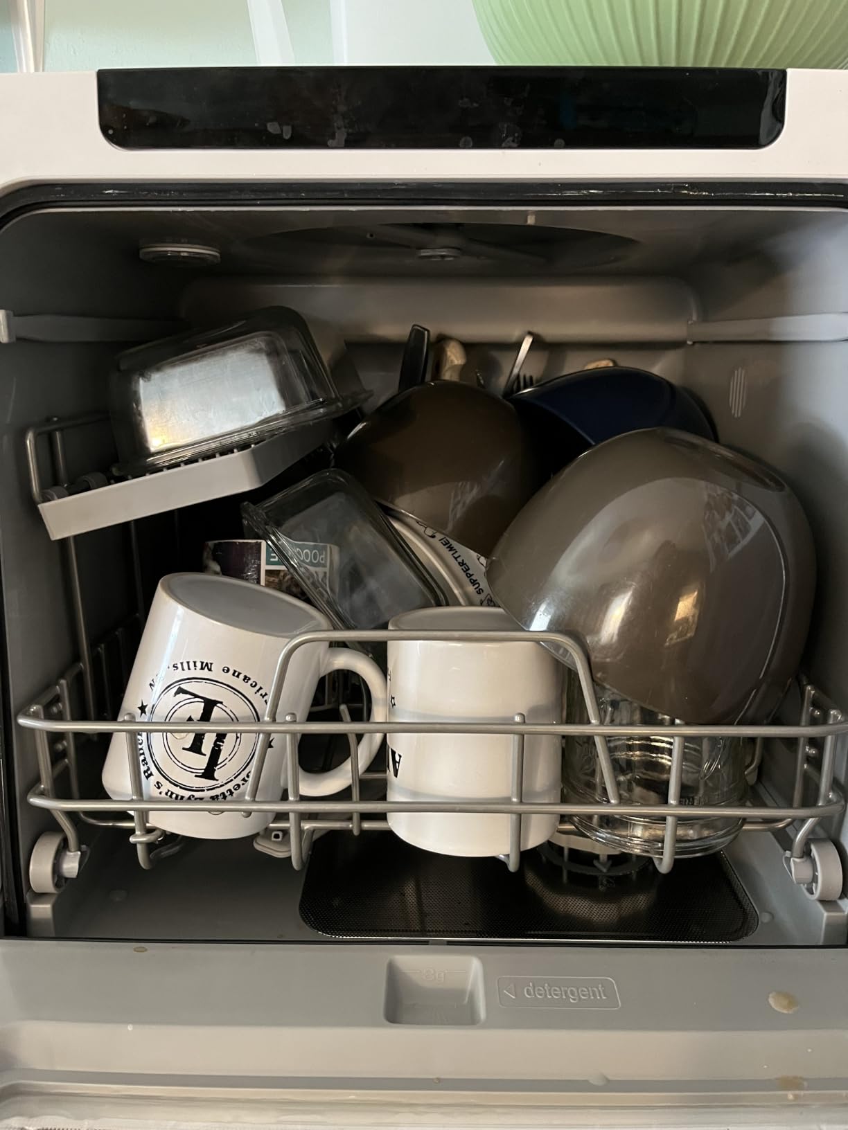 EUHOMY Countertop Dishwasher Portable, 8 Programs with 5L Tank, Black, 40dB | 360 Dual Spray Arms, 29-min Quick Wash, 8-Program with Child Lock and Delay Mode, 167F, 73h Ventilation customer photo 2