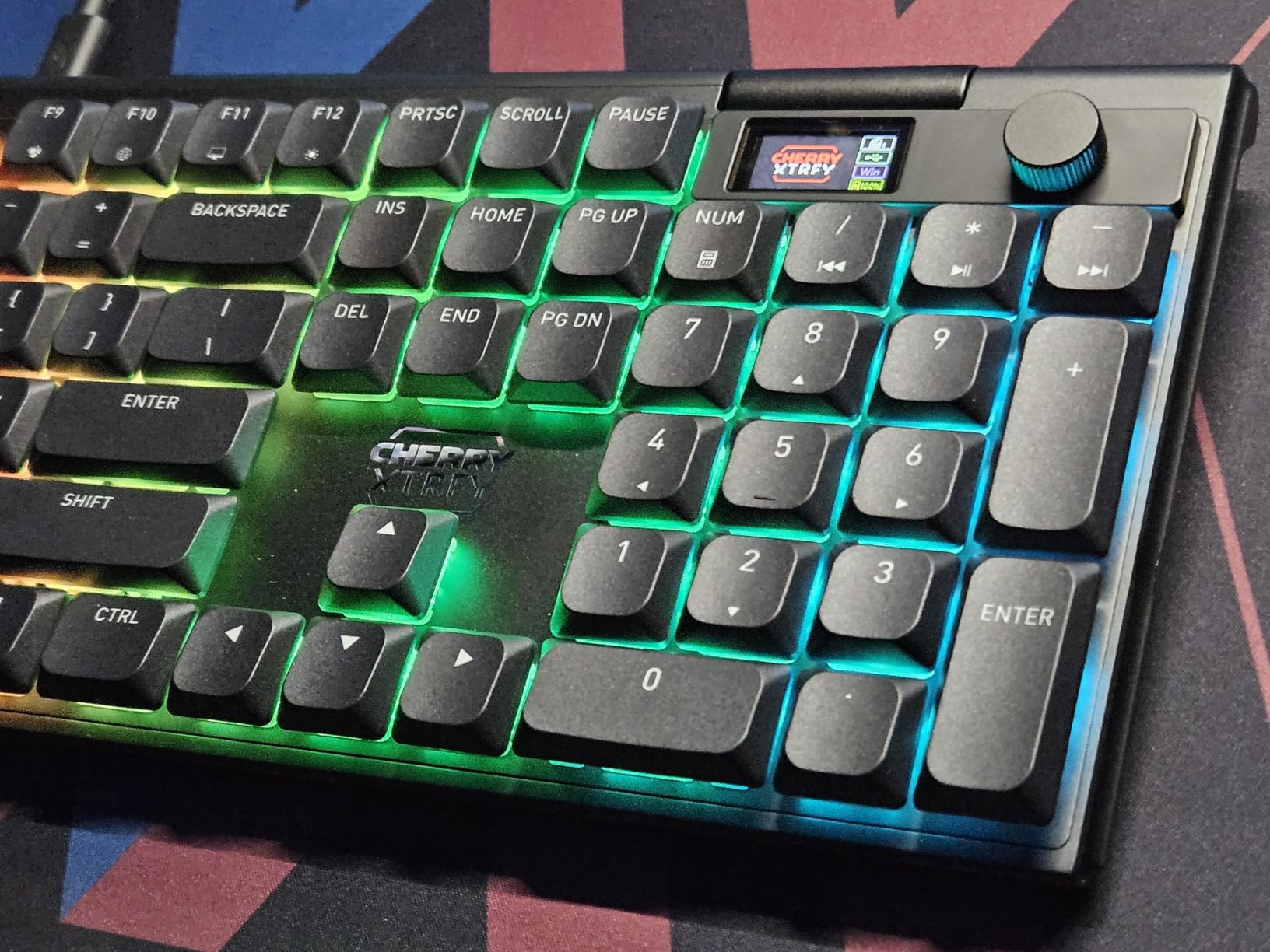 Cherry MX 10.1 Wireless Cordless Low-Profile Gaming Keyboard, Multi-Device with Rotary Knob Display, MX LP 2.0 Red Switches customer photo 2