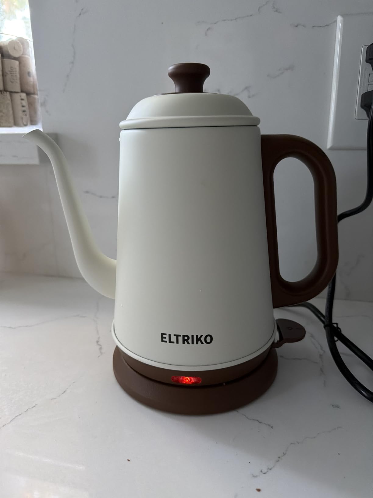 1L Gooseneck Electric Kettle for Pour Over Coffee & Tea | 1000W Fast Heating, Food-Grade Stainless Steel, Auto Shut-Off & Boil-Dry Protection, BPA-Free, Black customer photo 1