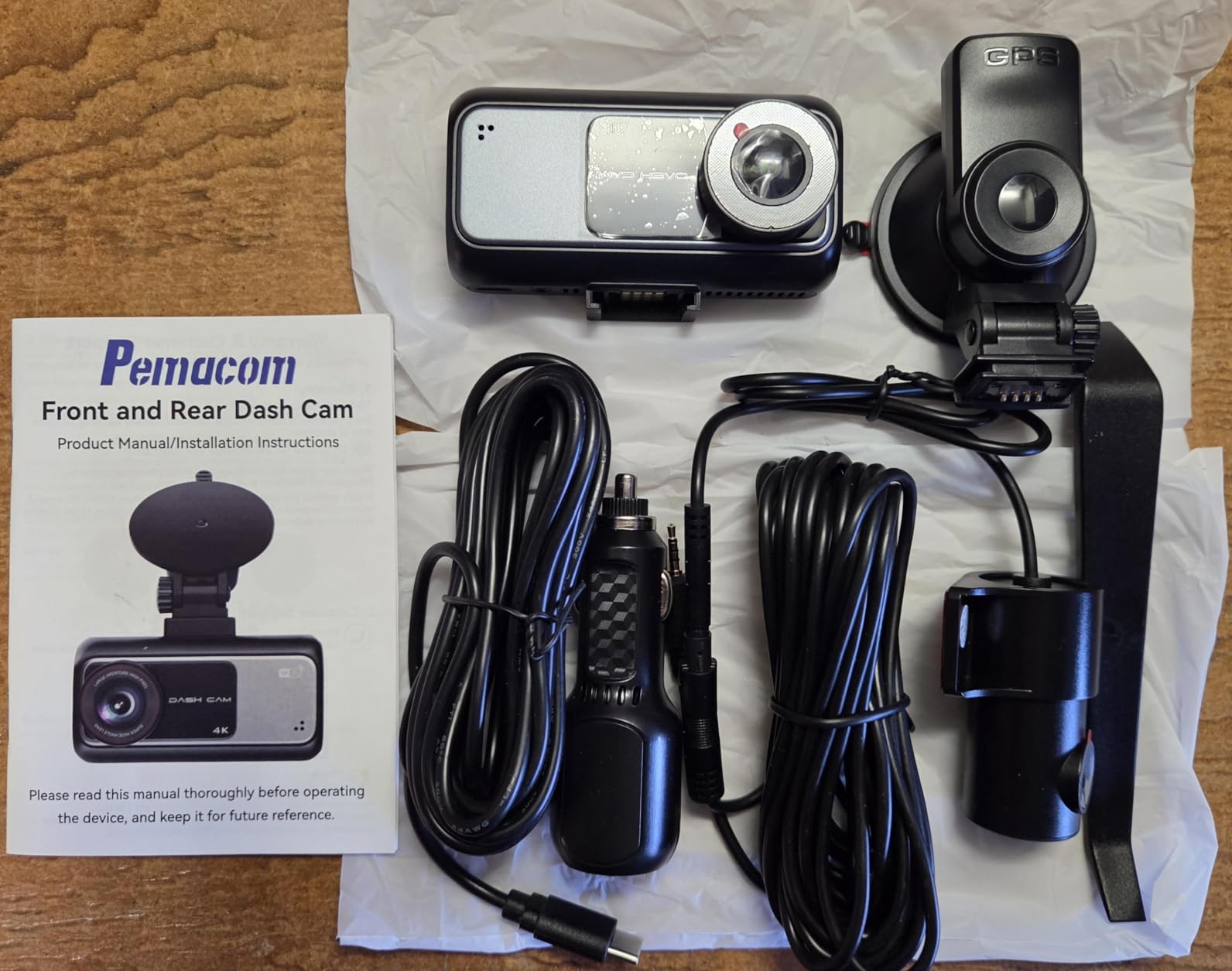 15-Min Easy to Install Dash Cam: Dual Camera with Night Vision for Truck | 4K Front and 2K Rear Picture Clear Captures Pickup Trucks License Plates - 72H Parking Monitoring GPS WiFi for Daily Commute customer photo 1