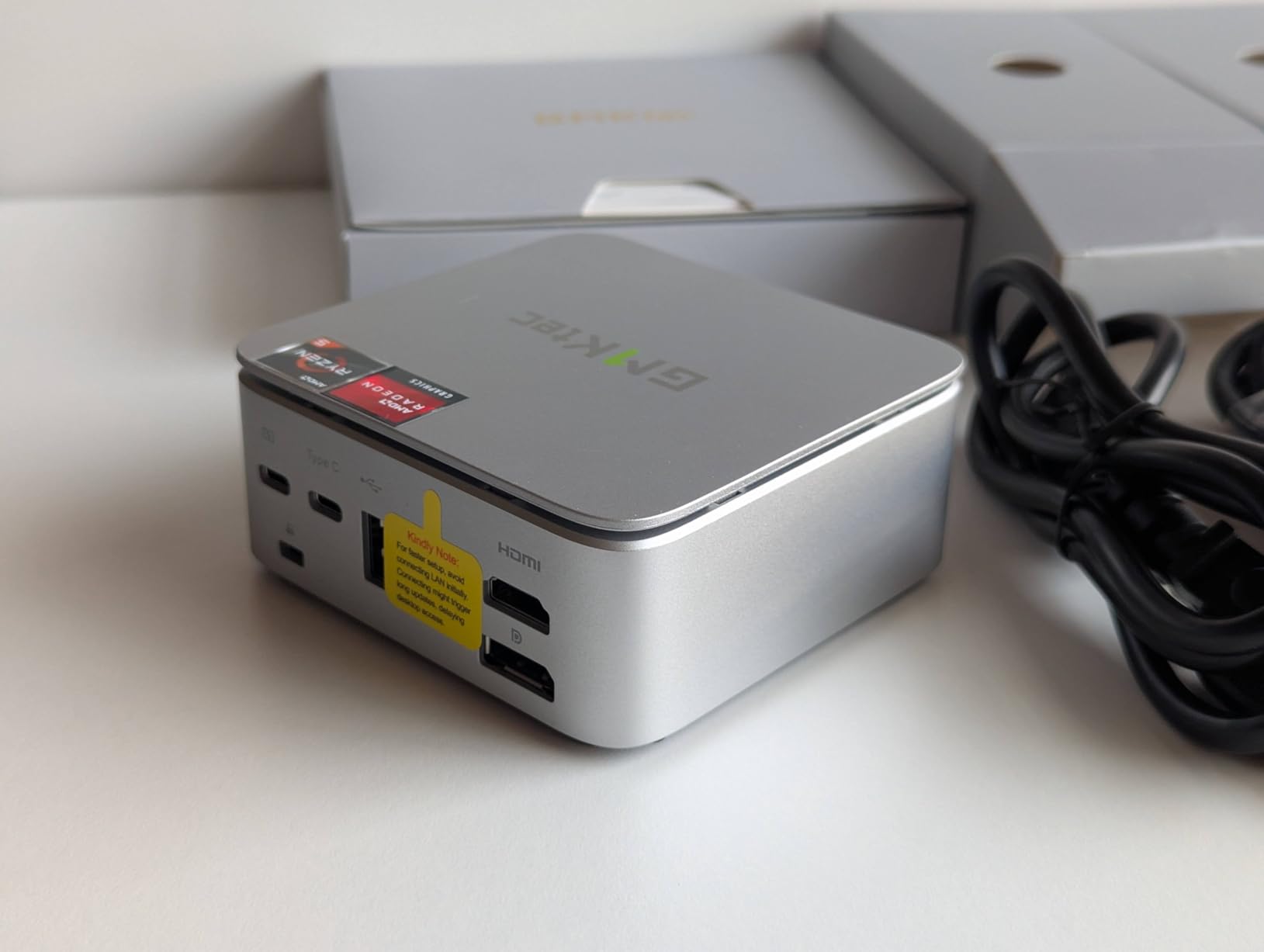 GMKtec G10 Mini PC Computer, Ryzen 5 3500U (Beats 4300U/N150/3300U), 16GB RAM 512GB SSD 2.5GbE NIC LAN Desktop Office Home Business HTPC, Triple 4K Display, WiFi, BT, USB-C, DP, Type-C PD, HDMI 2.1 customer photo 2