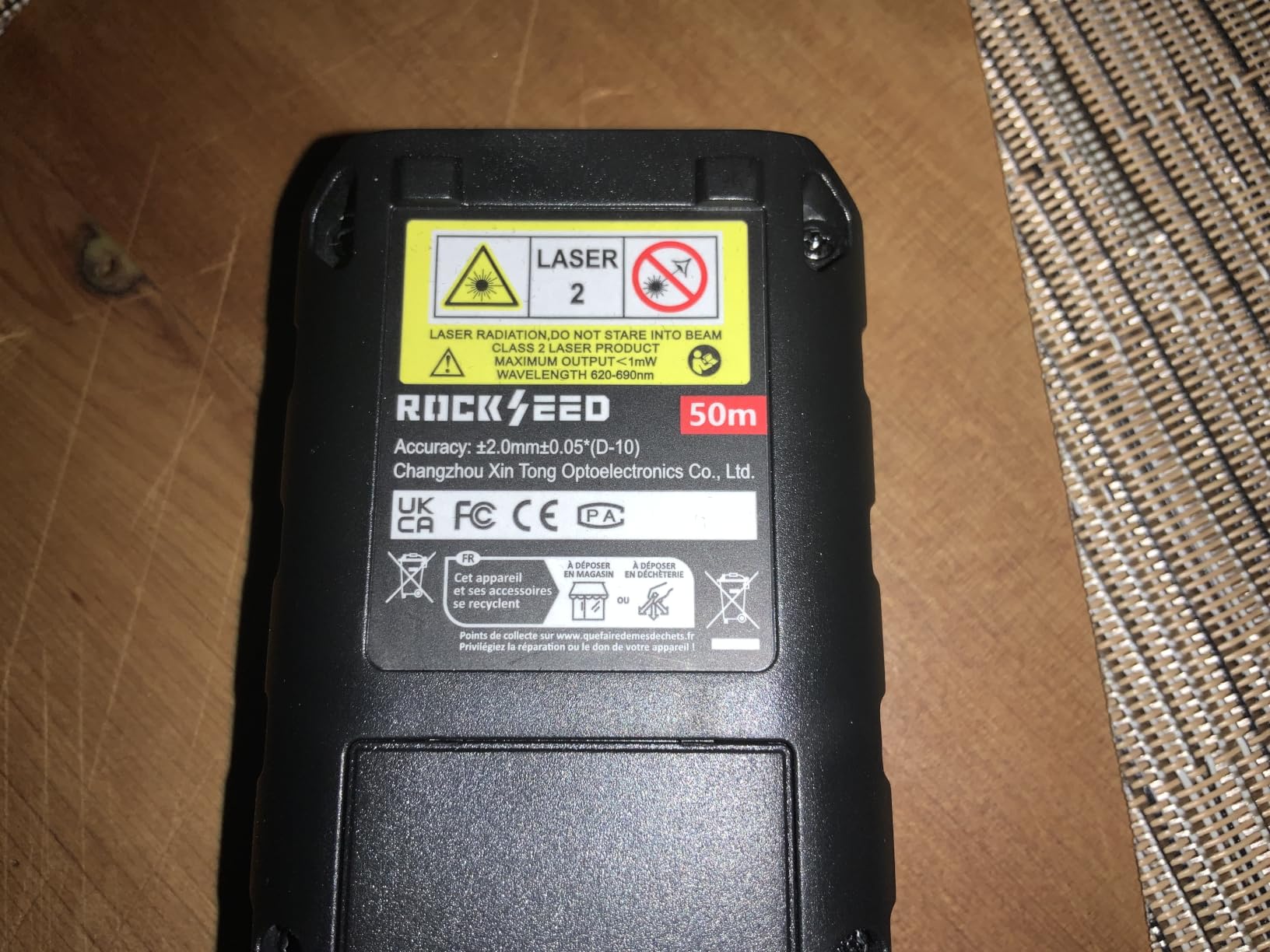 Laser Measure, RockSeed Digital Laser Distance Meter with 2 Bubble Levels, Portable M/in/Ft Unit Switching Backlit LCD and Measuring Distance/Area/Volume/Pythagorean customer photo 1