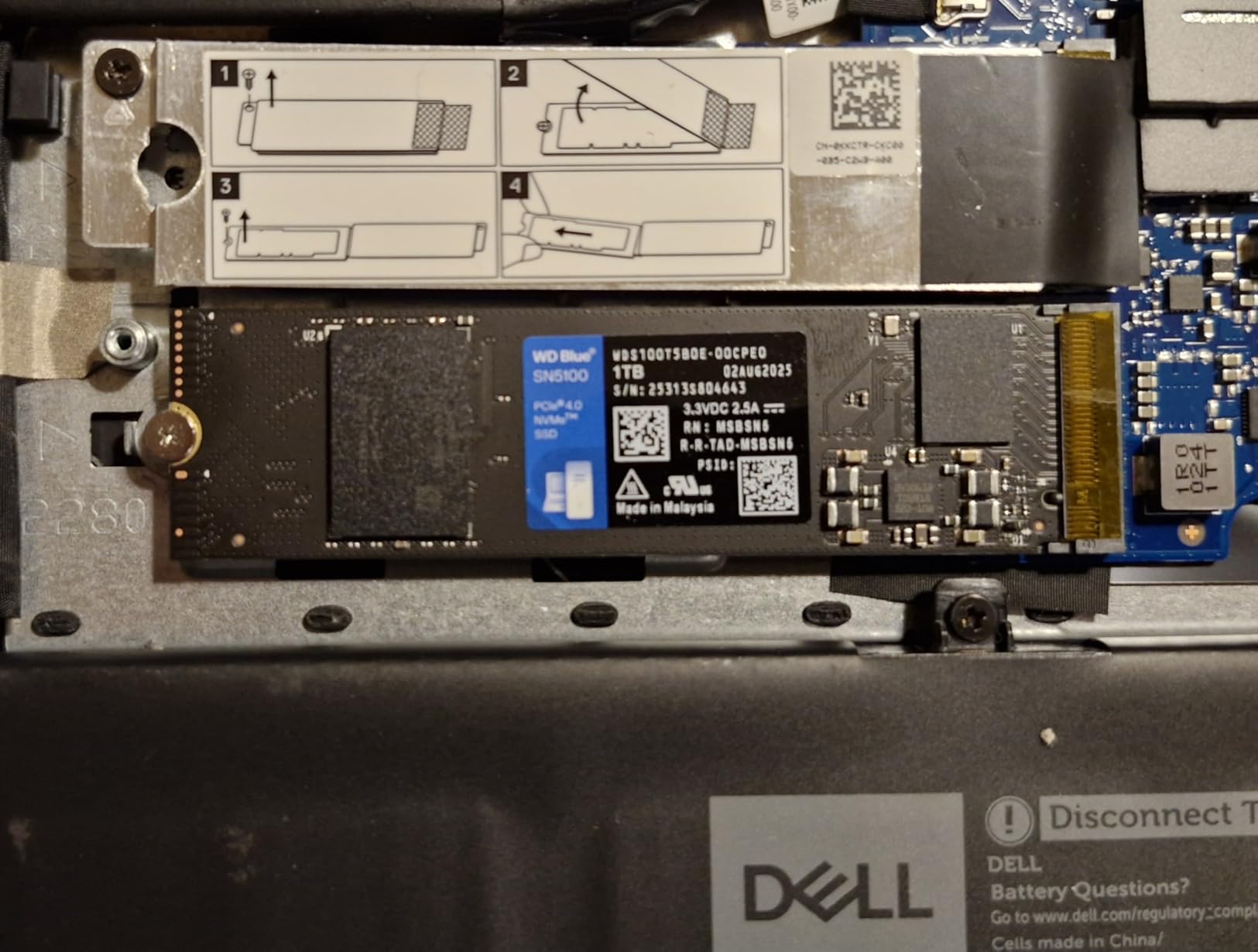 WD Blue 4TB SN5100 NVMe SSD - M.2 2280, PCIe Gen 4.0, Internal Solid State Drive - Read Speeds Up to 6,900MB/s, Upgrade Storage for PC/Laptops - WDS400T5B0E customer photo 2