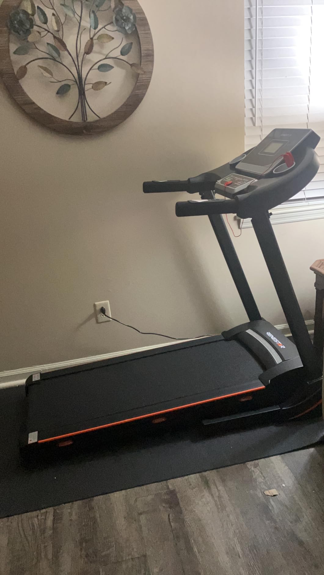 Renestar Folding Treadmill for Home with Auto Incline | compact, 300LBS, Bluetooth speaker, low noise, pulse monitor, foldable, knee-friendly, cushioned running belt customer photo 1