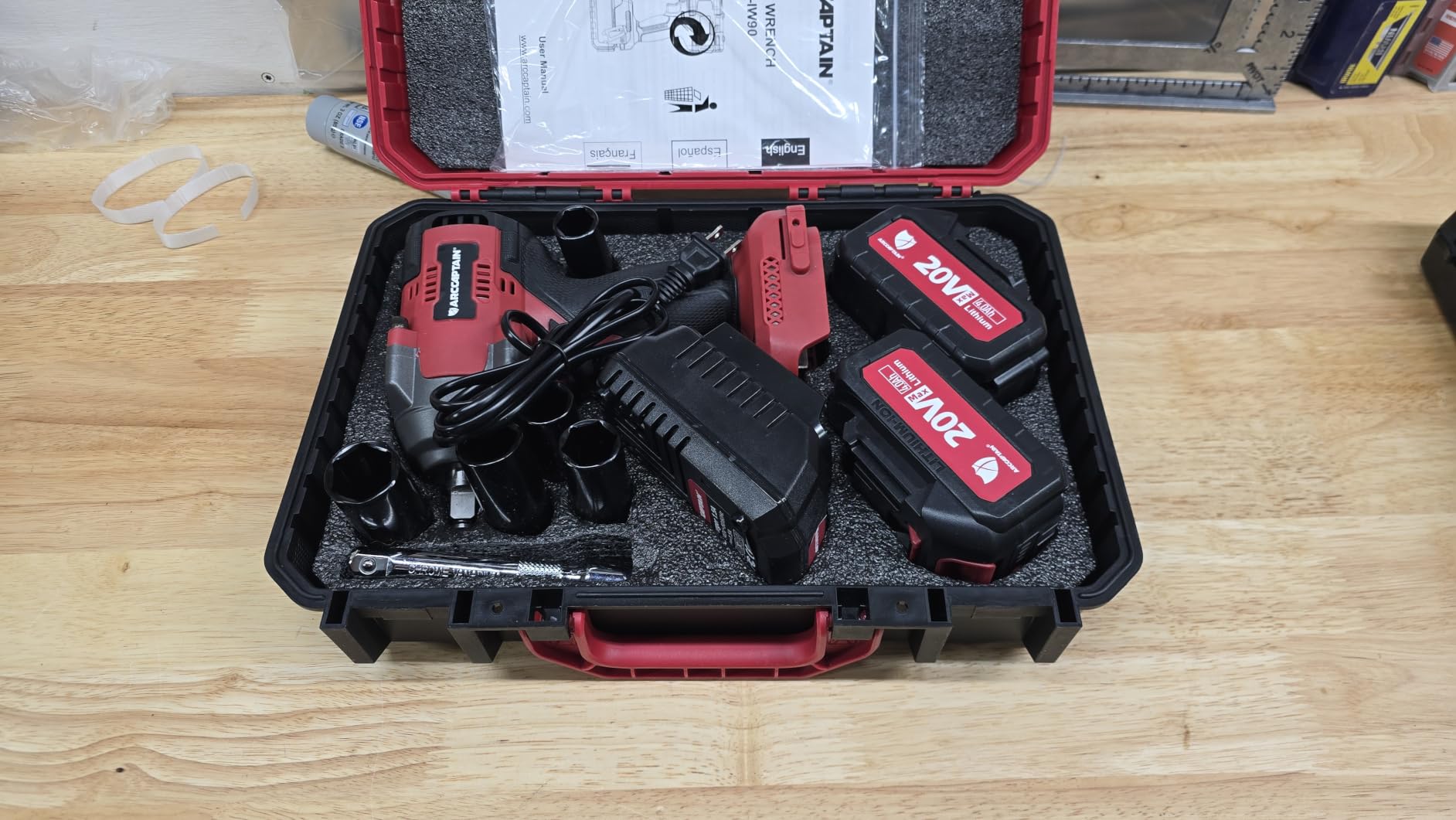 ARCCAPTAIN Cordless Impact Wrench, 1500N.m (1106Ft-lbs) 1/2