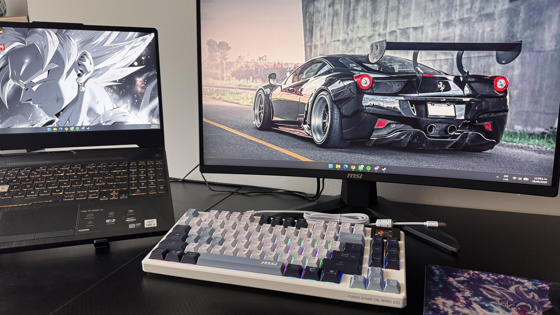 MSI MAG 274CF X24 27-inch 1920 x 1080 (FHD) Gaming Monitor, 240Hz, AMD FreeSync Premium, HDR Ready, HDMI, VGA Port, VESA, Tilt, 0.5ms, Black customer photo 2