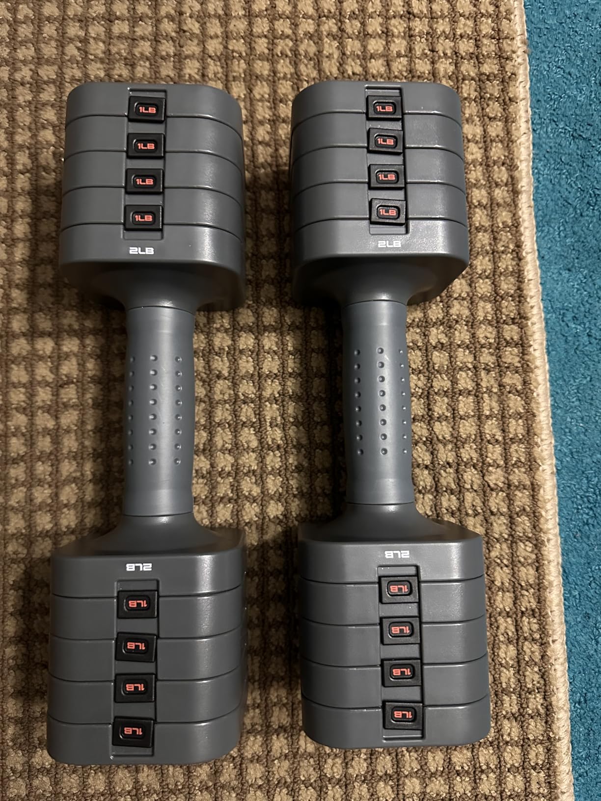 FEIERDUN DB3 5-in-1 Adjustable Dumbbell Set, 6LB/10LB Pair Adjustable Weights for Women at Home, Dual Locking Stable Hand Weights with TPU Soft Handle, Home Gym, Rehab, Pilates, Yoga, Strength Training customer photo 2