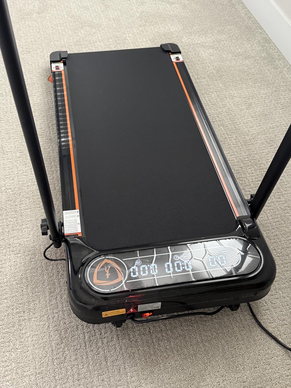 Walking Pad Treadmill with 15% 12-Level Auto Incline, 450 lbs Capacity UI Screen, Trisomy 3.5HP Quiet Under Desk Treadmill with Speaker & Remote, Compact Treadmills for Home Hiking customer photo 2