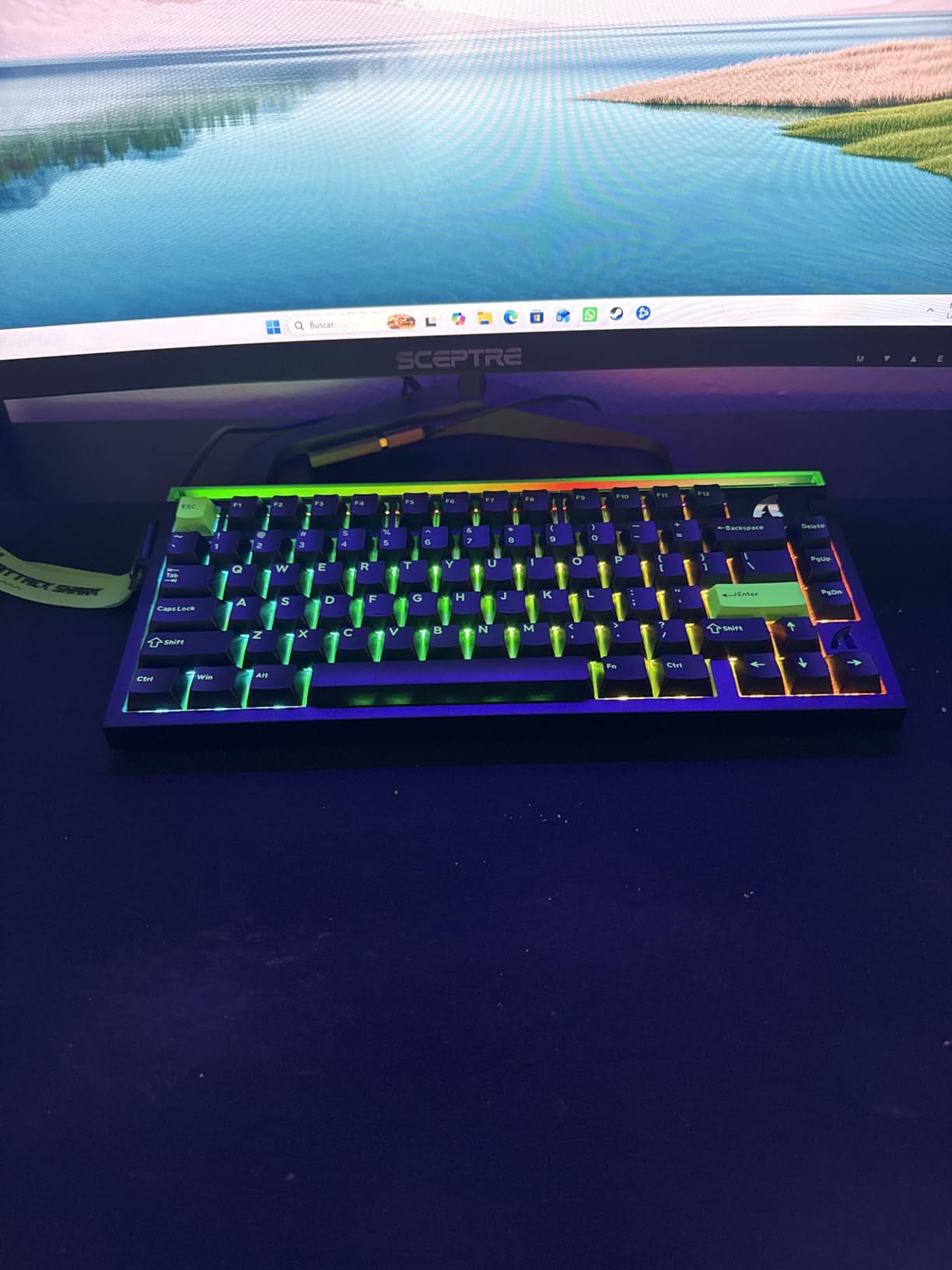 ATTACK SHARK R85 HE Wired 75% RT Mechanical RGB Gaming Keyboard-Moonlight | 8K Polling, 0.005mm Accuracy, 0.08MS Latency, 256K Scan, Hall Effect Magnetic Switch, 5 Layer Sound Damped, Driver for PC Mac FPS customer photo 1