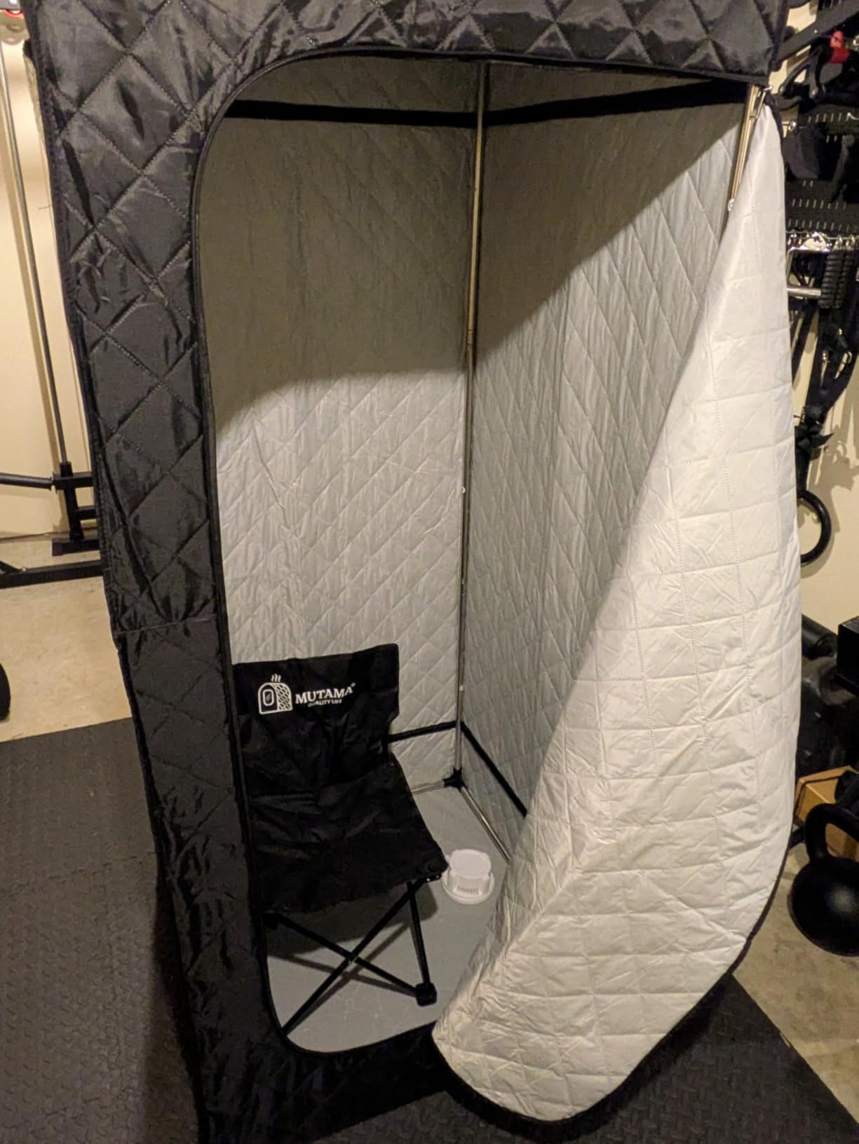 Portable Infrared Sauna Box for Home, 3L 1400W Steam Sauna Tent, Personal Sauna Pod, 660nm Red Light, Remote Control, Folding Chair, 15 Levels, 99-Min Timer customer photo 2