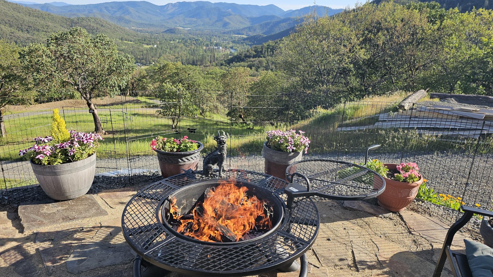 Bali Outdoors Fire Pit with Poker | 40 inch Outdoor Fire Pit Patio, Wood Burning Firepits for Outside with Grill customer photo 1