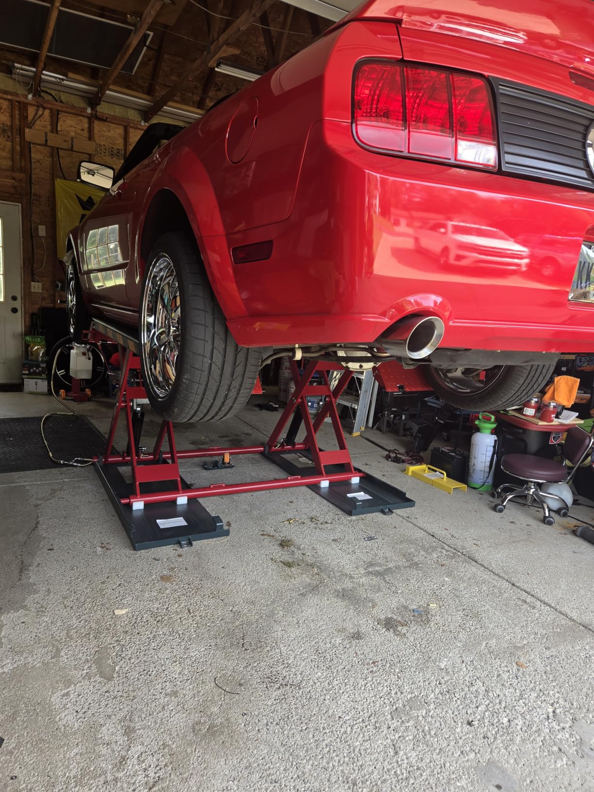 X77 7000Lbs 110V Portable Car Lift Scissor Lift, Electric Release 39.37