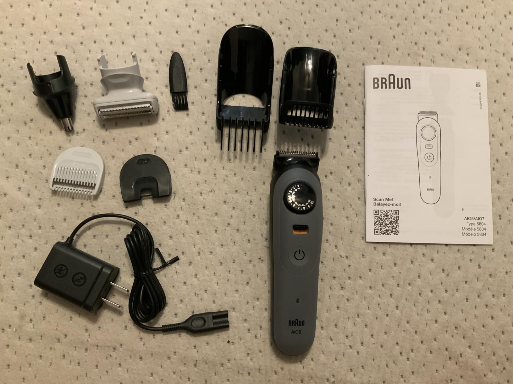 Braun Series 5 All-in-One Beard & Body Grooming Kit for Men, Cordless Trimmer, Hair Clippers & Shaver for Face, Hair & Body with Smooth Shave Head, AIO 5510 customer photo 1