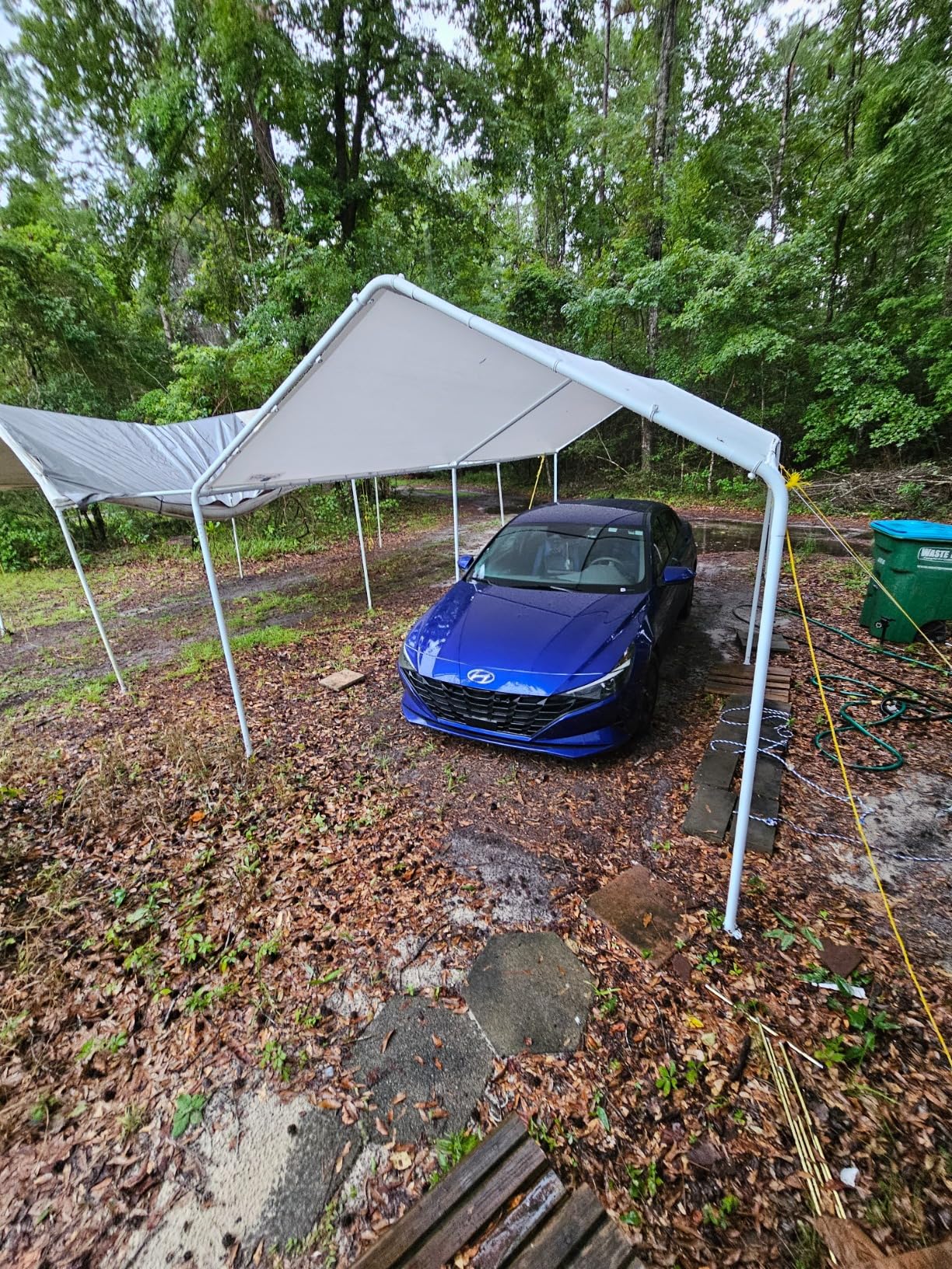 Quictent 20x20 FT Heavy-Duty 2-Car Metal Carport with Side Panels, Fully Enclosed Outdoor Garage Canopy, Easy-Assembly Pre-drilled Holes Steel Shelter for Cars, Boats & Farm Equipment customer photo 1