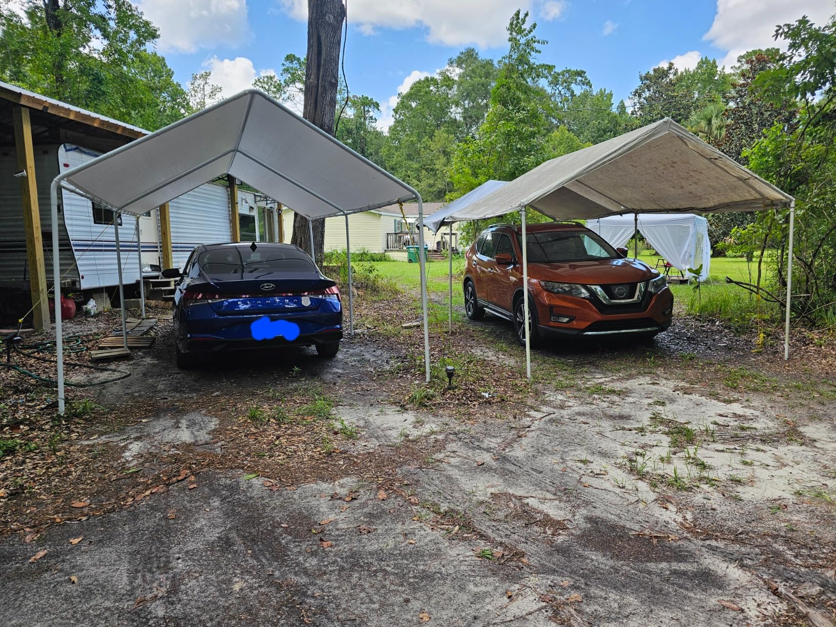 Quictent 20x20 FT Heavy-Duty 2-Car Metal Carport with Side Panels, Fully Enclosed Outdoor Garage Canopy, Easy-Assembly Pre-drilled Holes Steel Shelter for Cars, Boats & Farm Equipment customer photo 2