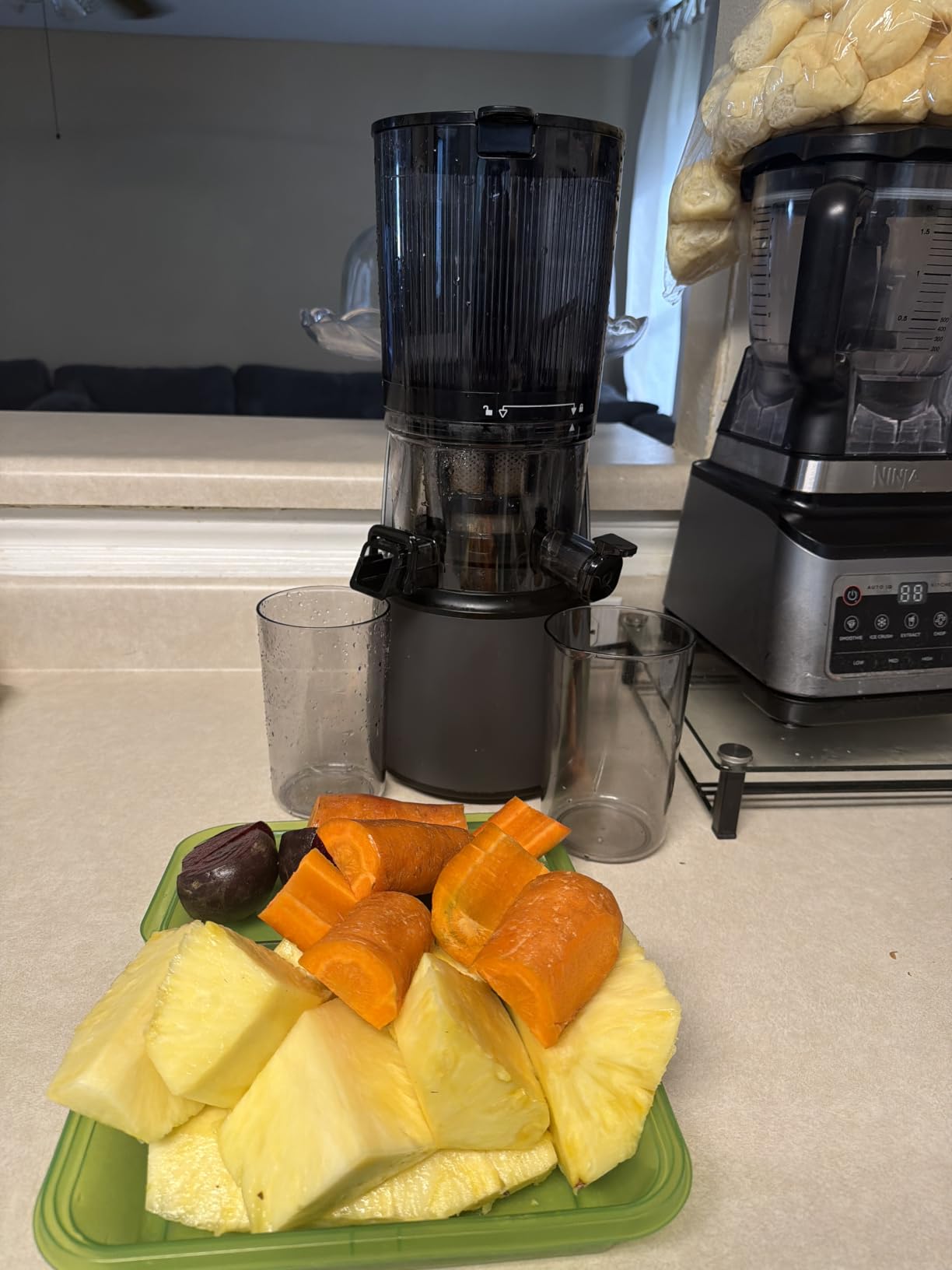 EanOruus Juicer Machines, 3-in-1 Cold Press Juicer with 6.5
