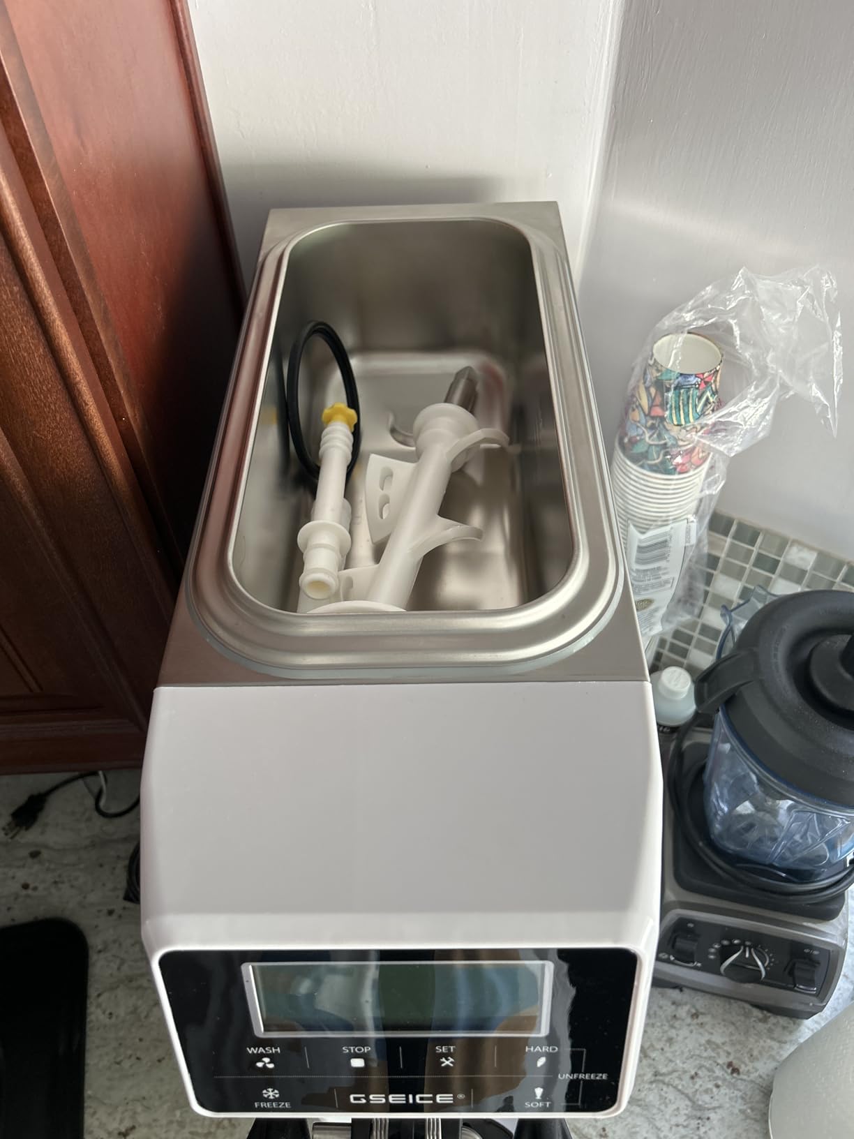 Ice Cream Machine, 3.5 Gal/H Soft Serve Maker, 5