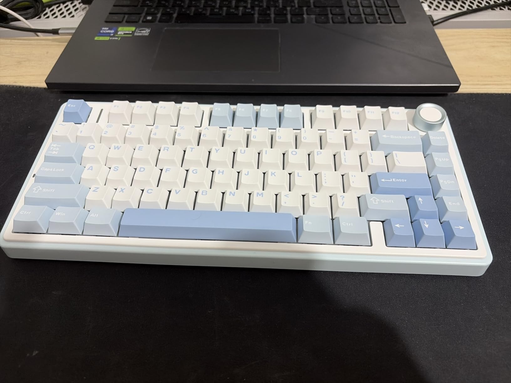 AULA F75 75% Wireless Mechanical Keyboard, Hot Swappable Creamy Keyboard, Pre-lubed Linear Switches, 2.4GHz/Type-C/BT5.0, RGB Backlit Gaming Keyboards(White&Brown) customer photo 2