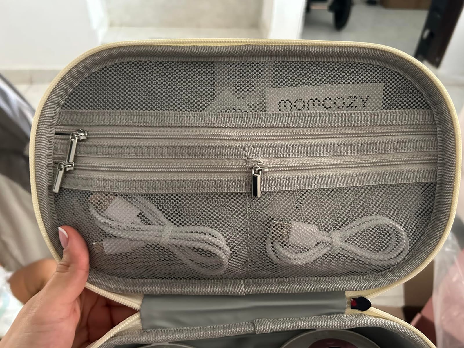 Momcozy Wellness 1 Wearable Breast Pump, Warm-Massage Hands-Free Pump with Heated Flange&Simulated Massage for Comfortable Breastfeeding&Let-Down, App-Controlled, 4 Modes 12 Levels, 180ml/6oz customer photo 2