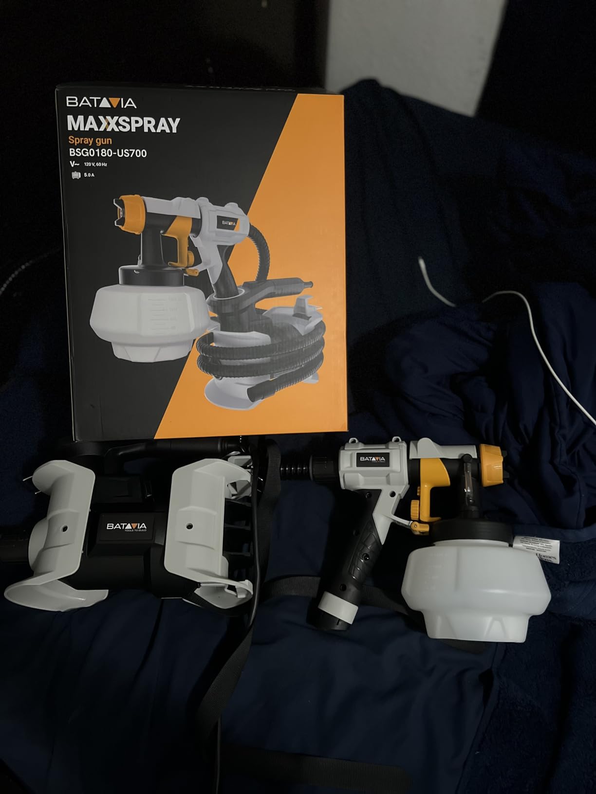 Paint Sprayer - BATAVIA 700W HVLP High Power Spray Paint Gun with 6FT Air Hose, 4 Nozzles & 3 Patterns, Paint Gun for House Painting, Furniture, Cabinets, Fence, Home Improvement customer photo 2