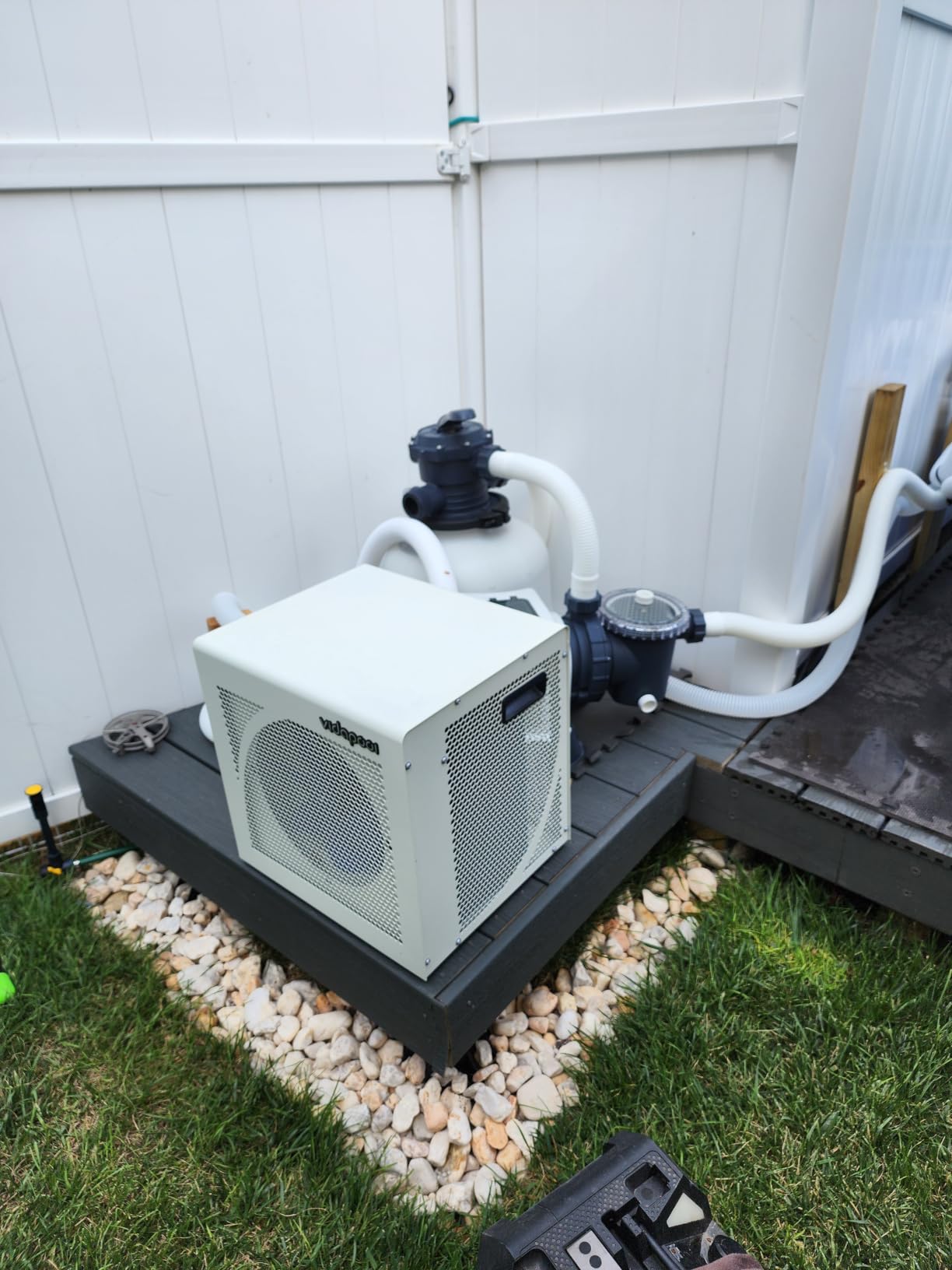 75,000 BTU Swimming Pool Heater 12 COP Electric Pool Heat Pump for Above Ground and Inground Pools Heating and Cooling Smart WiFi Control Pools Up to,21000 Gallons customer photo 1