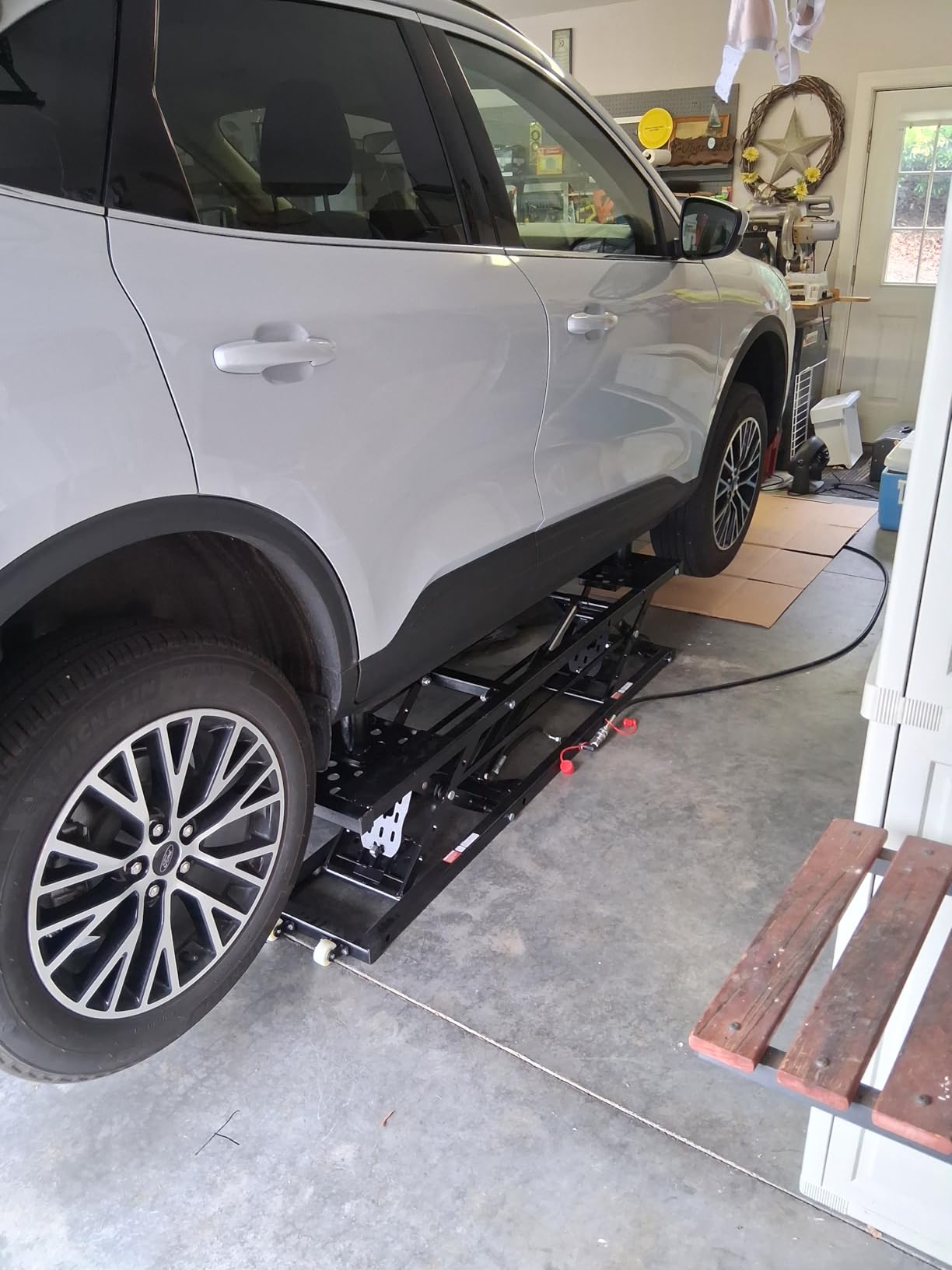 Real Relax 7000 LBS Portable Car Lift, Heavy Duty Quick Jack with 26.8