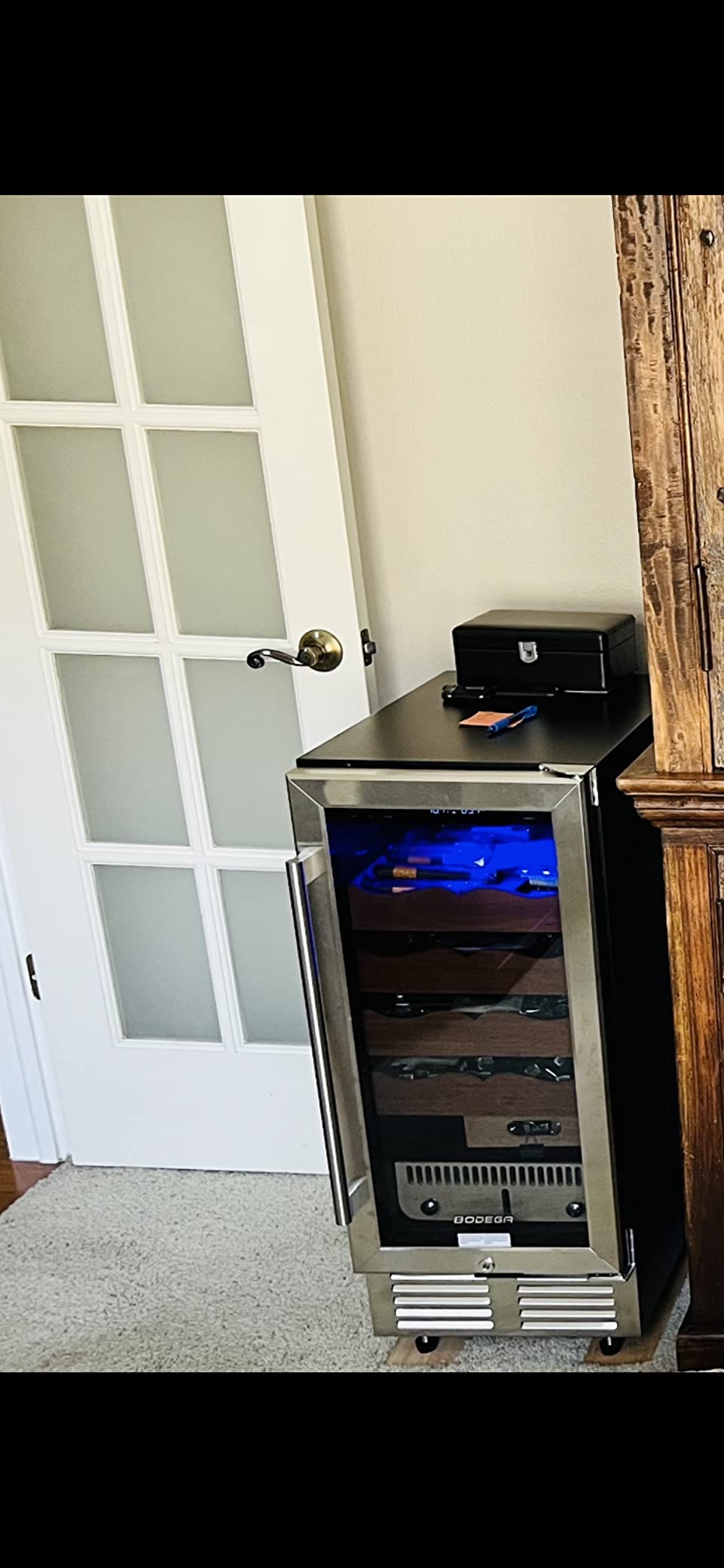BODEGA Freestanding Wine Fridge Dual Temperature Zone, Wine Cooler for 174 Bottles, 24 Inch Large Wine Refrigerator with Temperature Memory Function, Quiet Operation customer photo 2