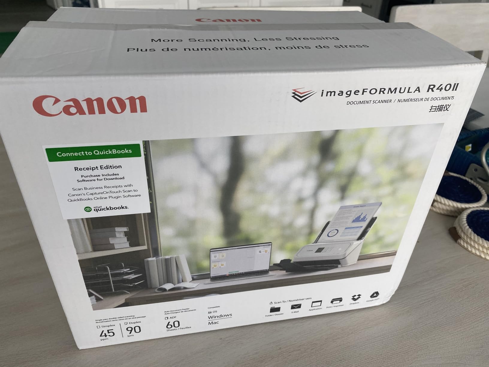 Canon imageFORMULA R40II Office Document Scanner - Duplex Scanning, Easy Setup, Scans a Wide Variety of Documents, Scans to Cloud customer photo 2