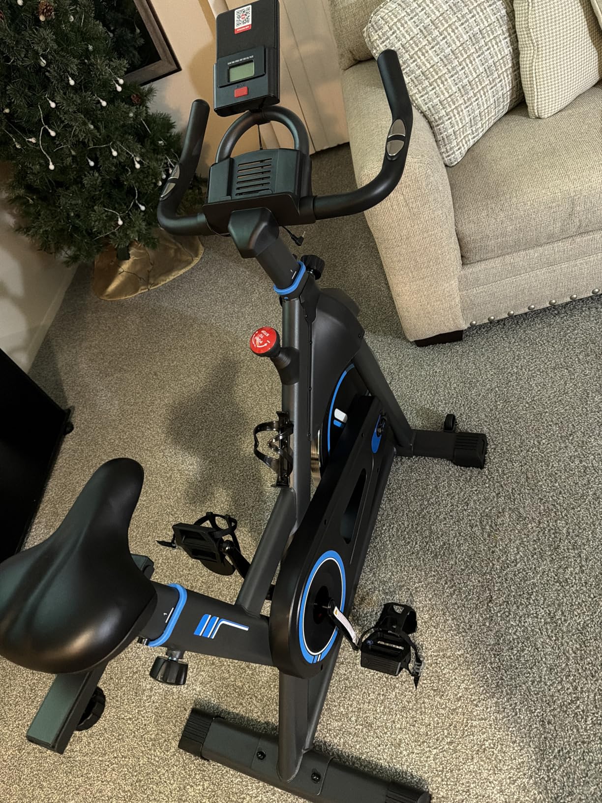 NEWBULIG Exercise Bike with APP, Stationary Bikes for Home, Workout Bike for Adults & Seniors, Cycle Machine, Adjustable Height and Resistance, Low Noise, 265lbs Weight Capacity, Easy Assembly customer photo 2