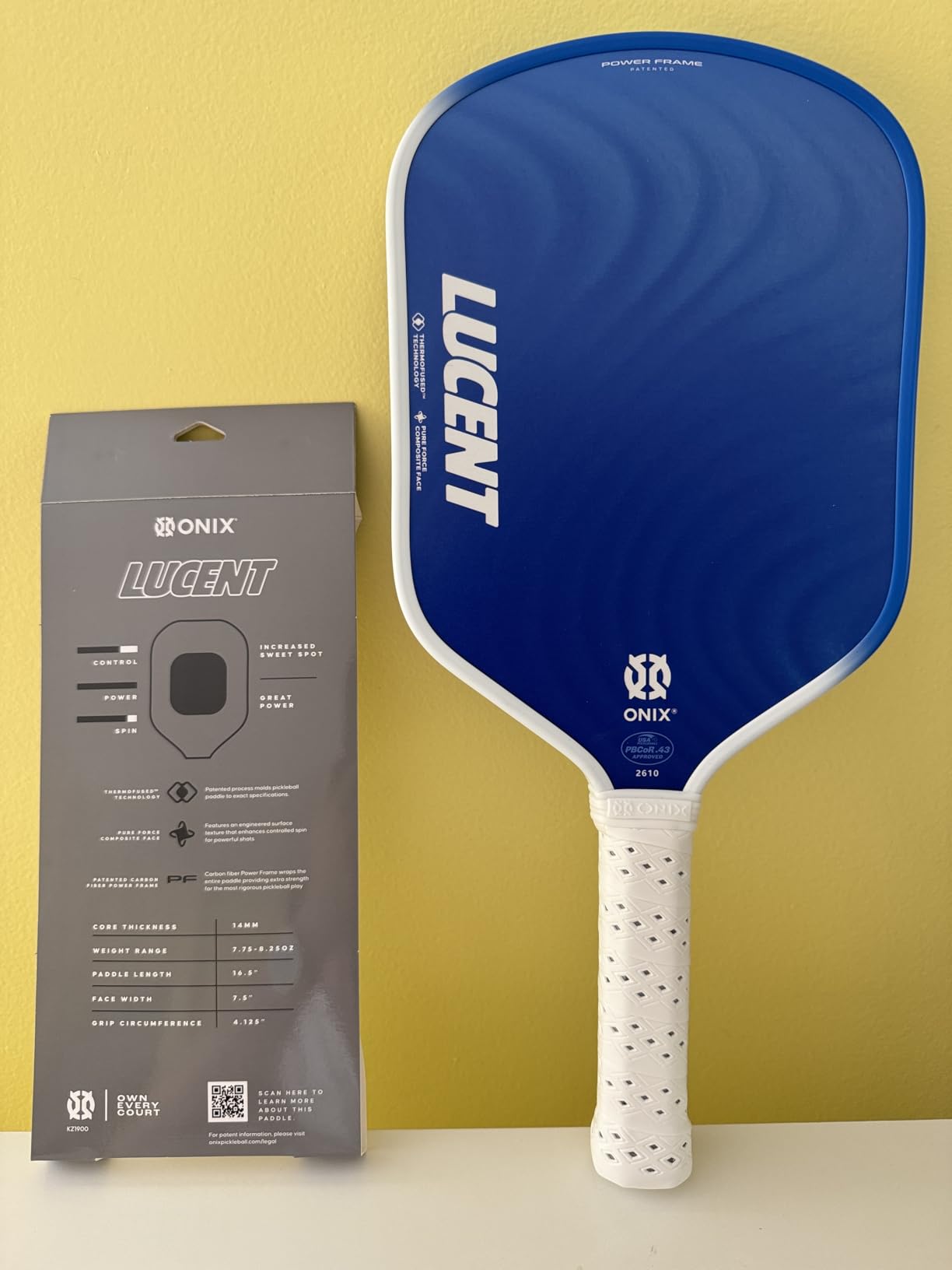 Onix Lucent Pickleball Paddle with Elongated Shape, Honeycomb Core, Composite Face & Tennis-Style Pickleball Paddle Grip customer photo 2