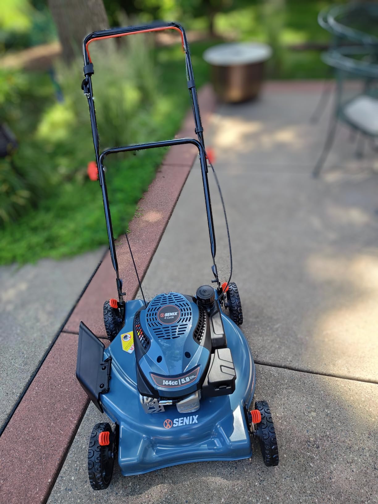 SENIX 22 Inch Gas Lawn Mower, 201cc 4-Cycle OHV Engine, Variable Speed Rear Wheel Self-Propelled Mower, 3-in-1 Mower with Bagging, Mulching & Side Discharge, 6-Positions Adjustable Cutting Height customer photo 1