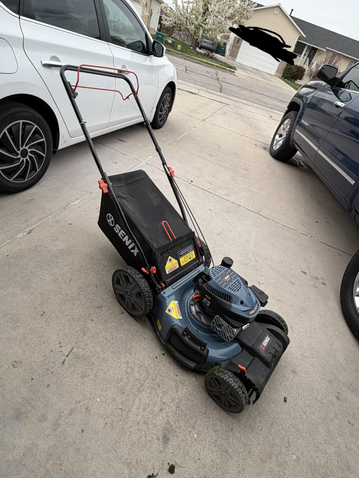 SENIX 22 Inch Gas Lawn Mower, 201cc 4-Cycle OHV Engine, Variable Speed Rear Wheel Self-Propelled Mower, 3-in-1 Mower with Bagging, Mulching & Side Discharge, 6-Positions Adjustable Cutting Height customer photo 2
