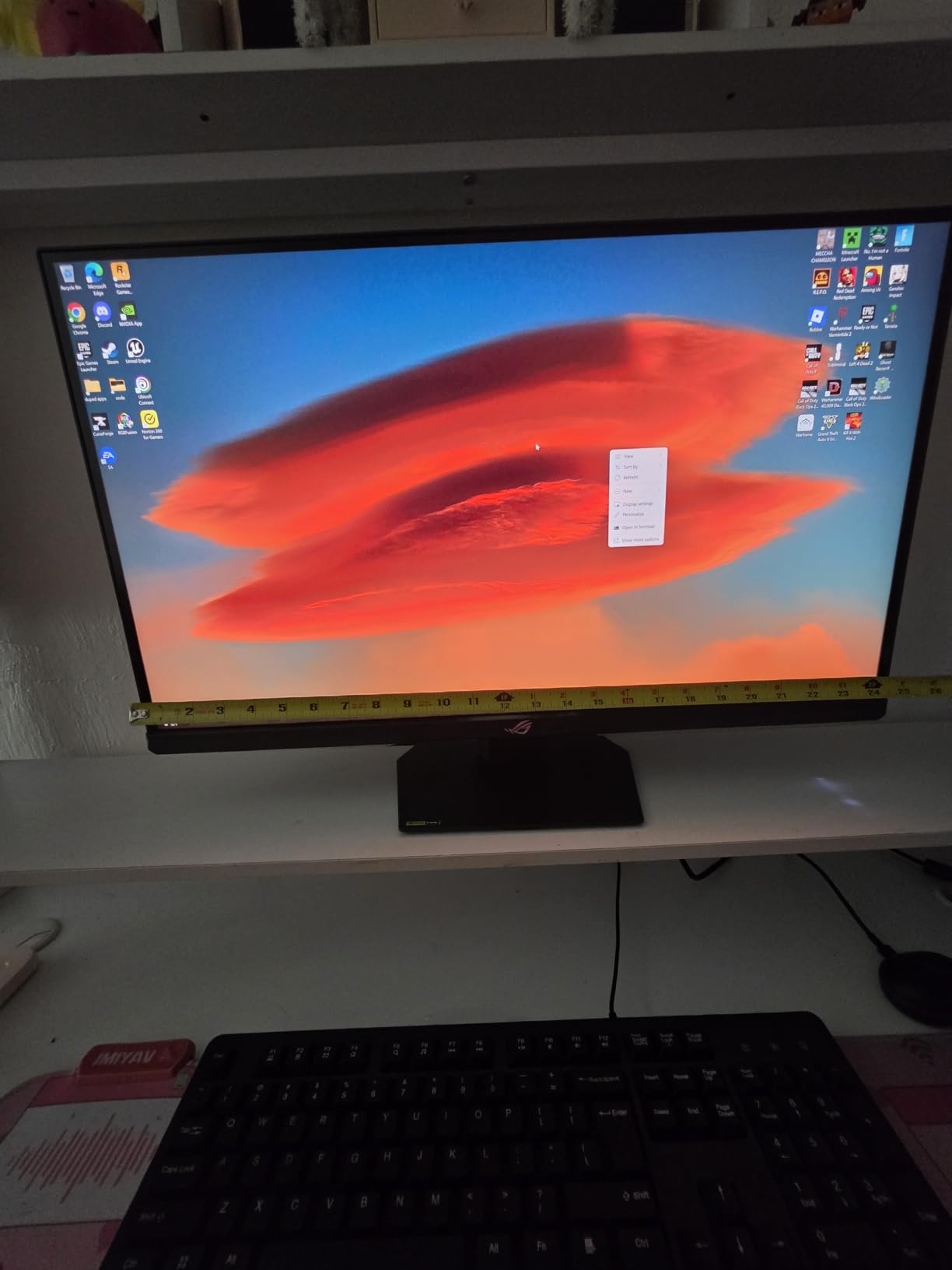 ASUS ROG XG27UCSR 27 Inch 4K 162Hz USB-C G-SYNC Gaming Monitor, Dual Mode FHD 324Hz, ELMB Sync, Smart Pixel technology, HDR, 95% DCI-P3, 0.03ms customer photo 2