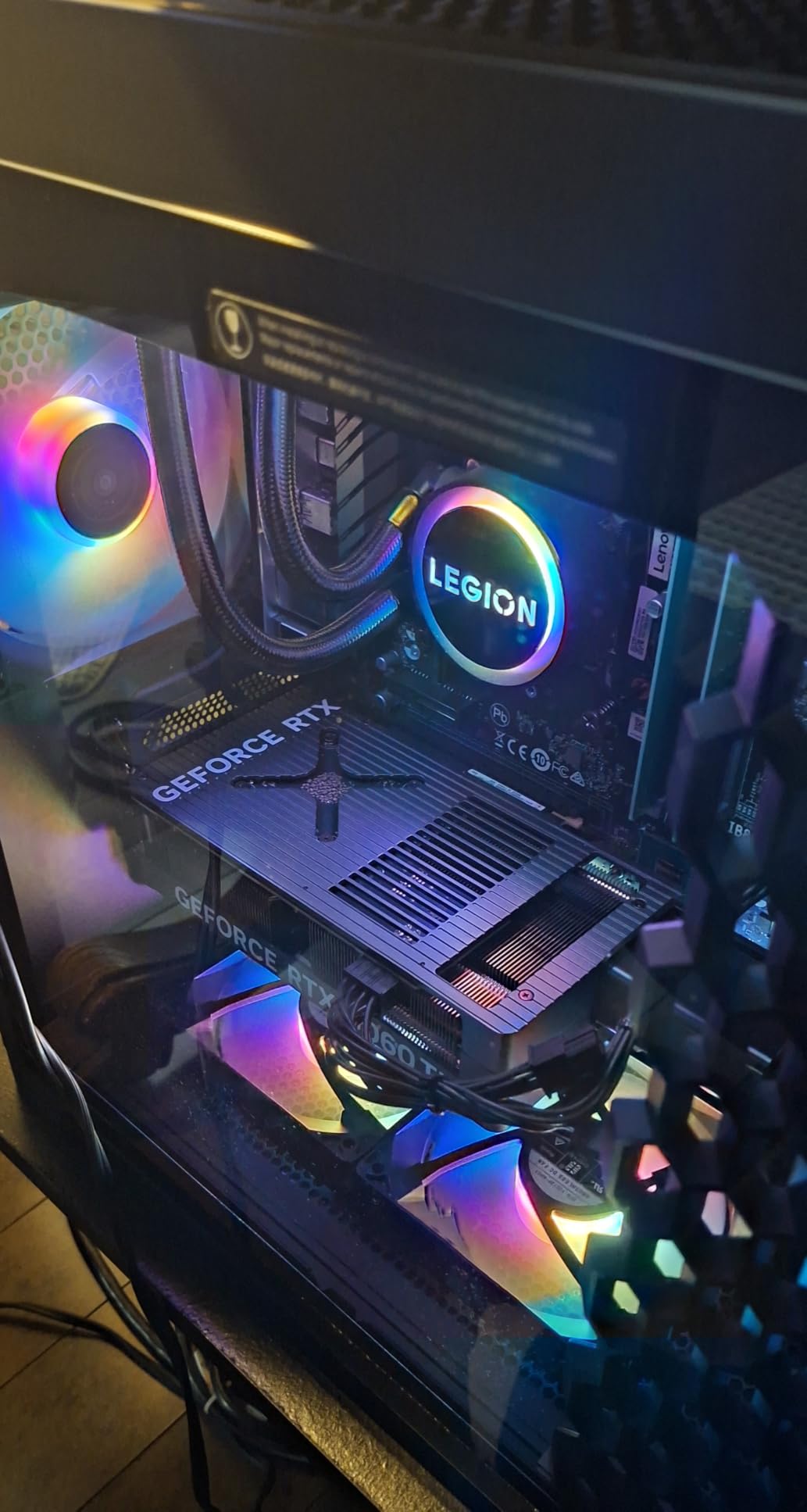 Legion Tower 5i AI Gaming Desktop PC, Intel Ultra 7 Series 2 (20-Core) 265F, 32 GB DDR5 5600MHz RAM, 1 TB SSD, NVIDIA GeForce RTX 5060 Ti, Legion Liquid Cooling, Windows 11 Pro, Eclipse Black customer photo 1