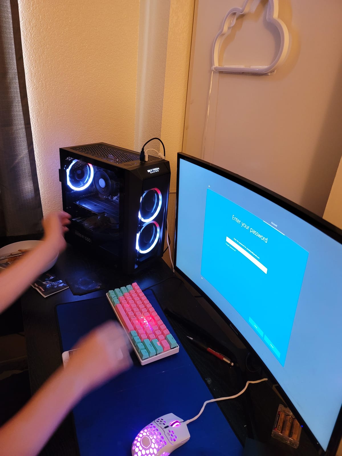 Skytech Gaming Azure 3 Gaming PC, Ryzen 7 9850X3D, RX 9070 XT | | 32GB DDR5 RAM 5600, 2TB Gen4 NVMe M.2 SSD, Windows 11, 850W GOLD ATX 3 PSU, 360 ARGB AIO , Wi-Fi 5, Desktop customer photo 1