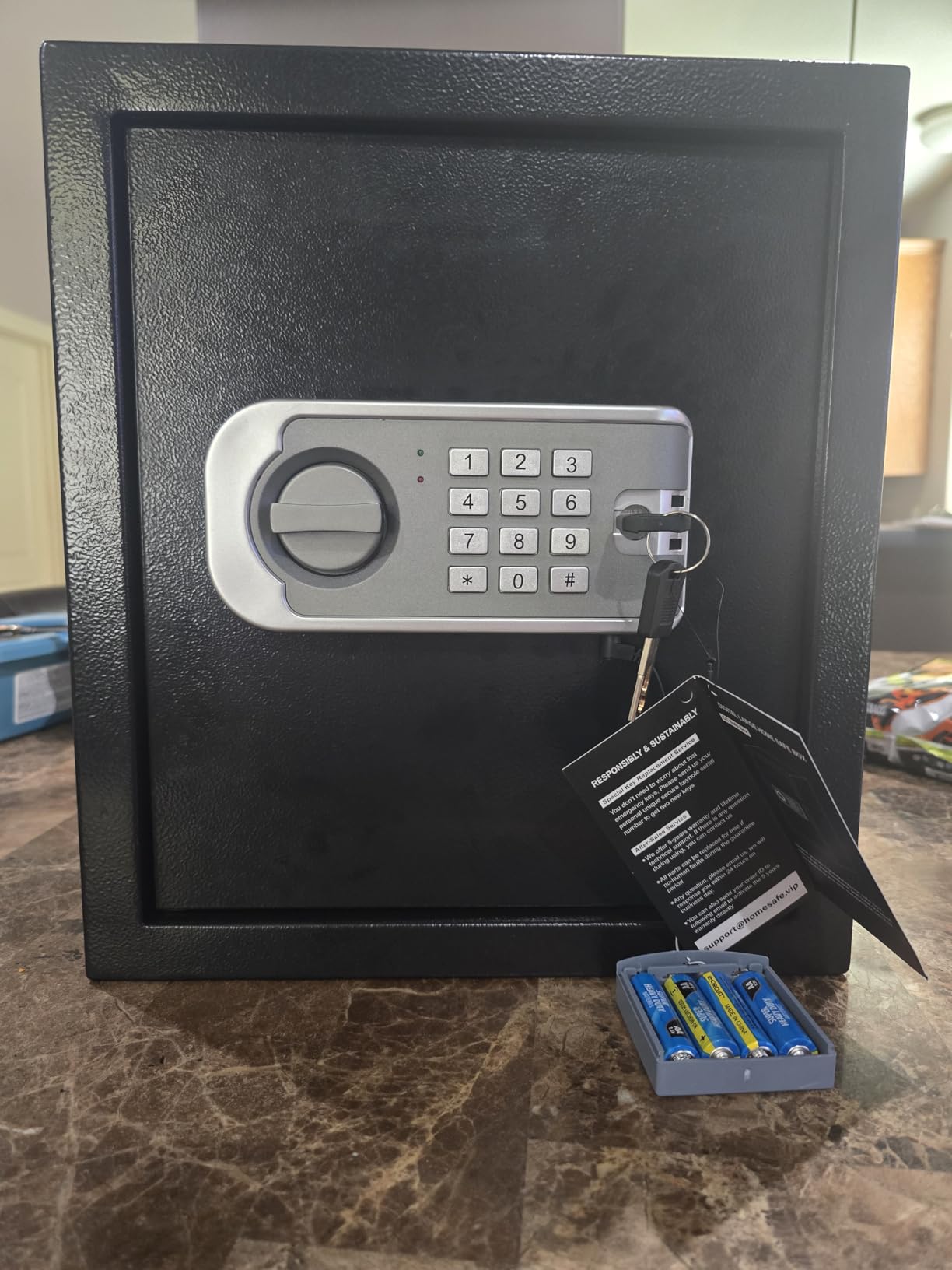 Upgraded 2026 Fireproof Safe Box | 1700°F 35-Min Protection | 2.8 Cuft Fire Proof Digital Home Safes with Smart Alarm System, Bolt-Down Design | for Documents Jewelry Electronics customer photo 2