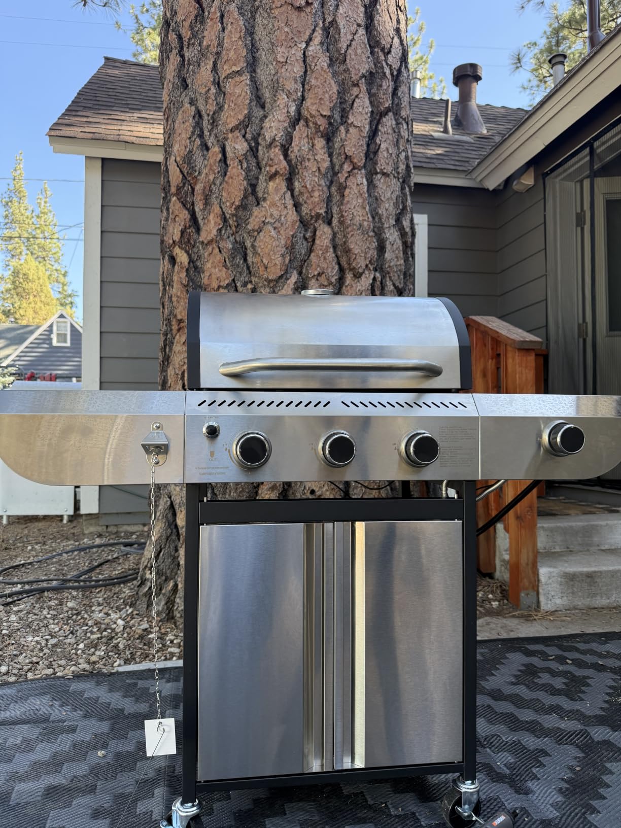 3-Burner Propane Gas Grill with Side Burner, 34,000 BTU Stainless Steel BBQ Grill - Heavy-Duty Porcelain-Enameled Grates for Patio and Outdoor Cooking customer photo 1