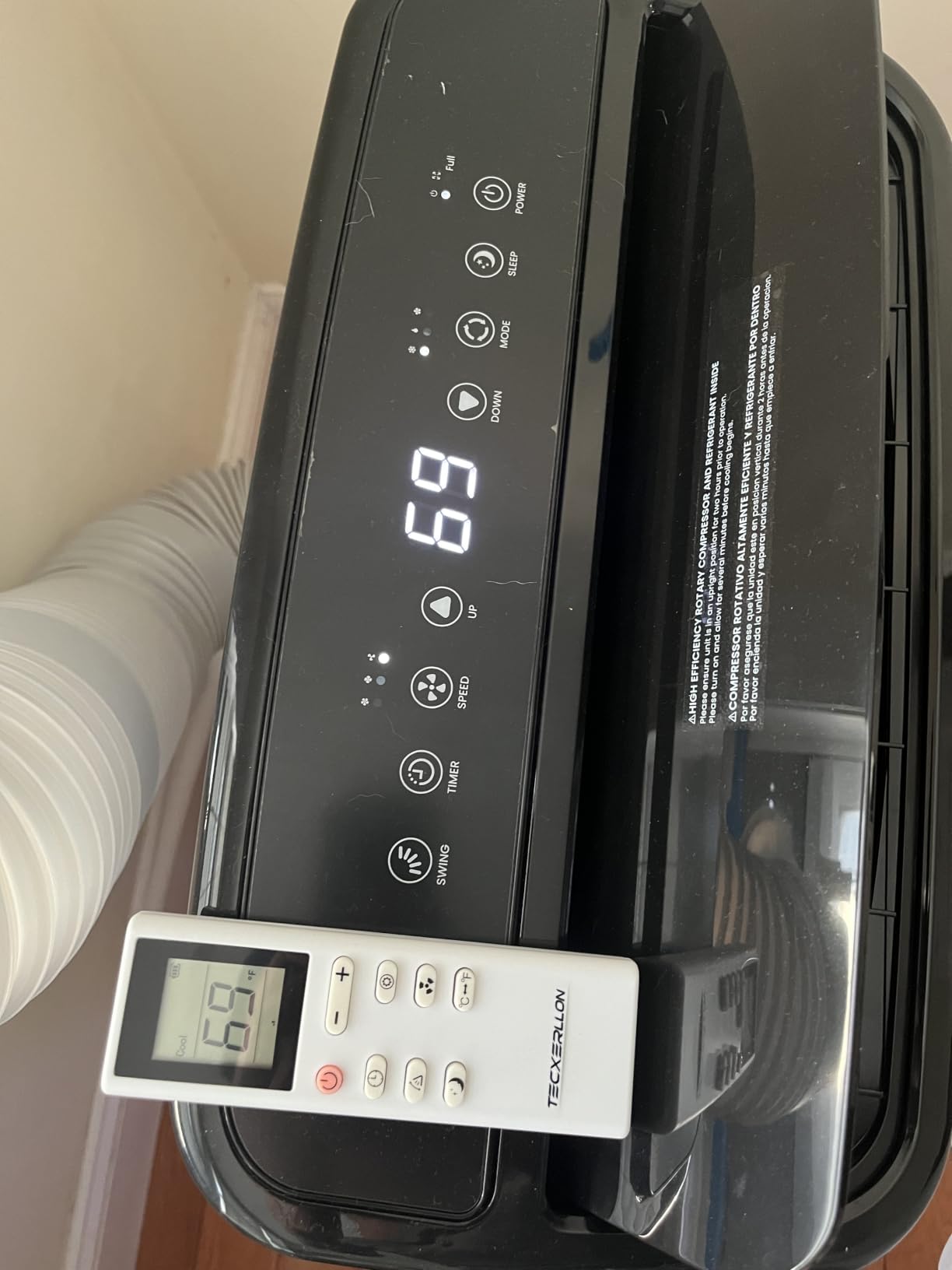 TECXERLLON 15,000 BTU Portable Air Conditioner for Large Room up to 800 Sq. Ft., Quiet 48dB 4-in-1 AC Unit with Dehumidifier, Self-Evaporating, Sleep Mode, Remote & Window Kit customer photo 2