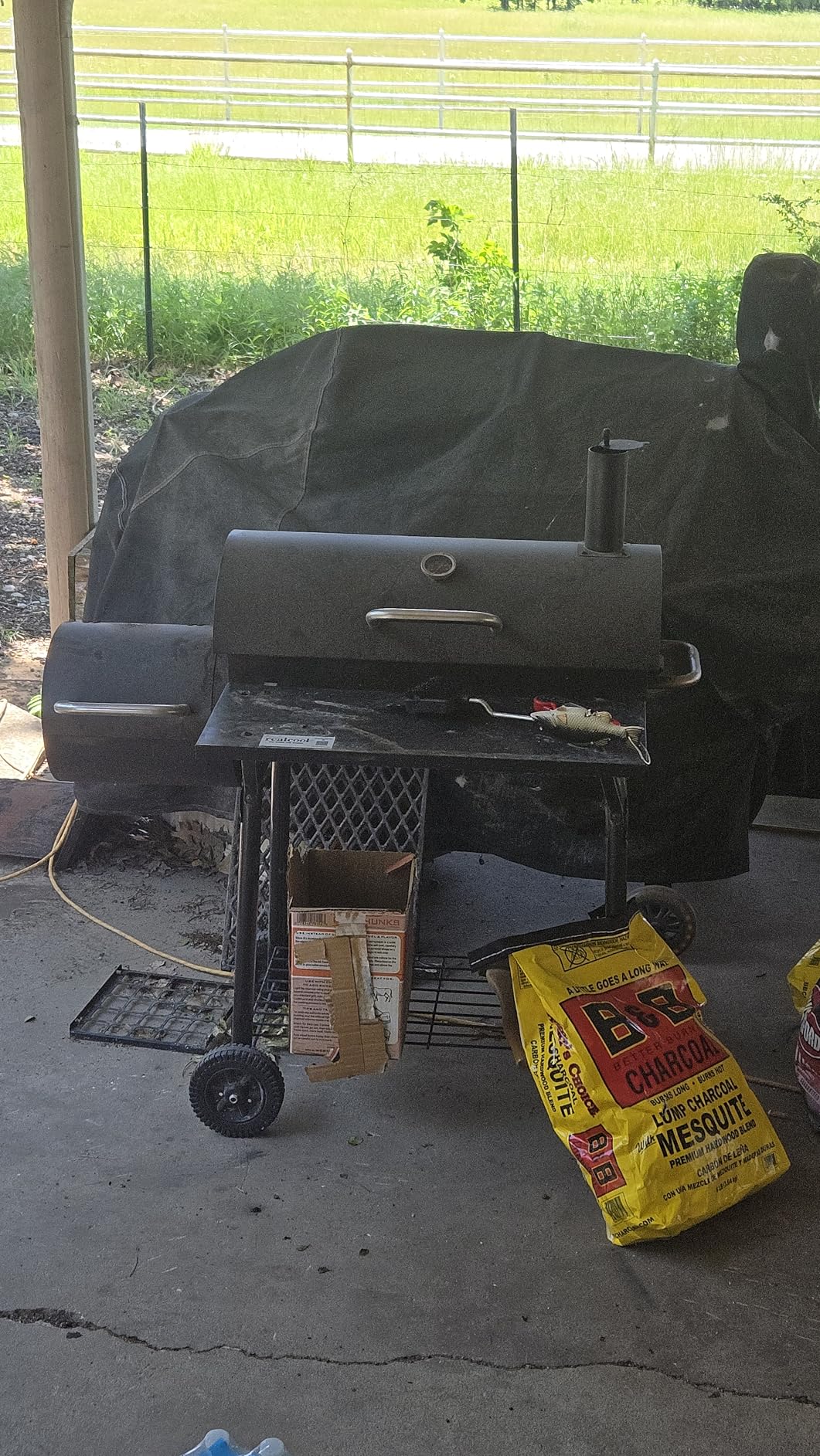 Realcook Charcoal Grill with Offset Smoker: Spacious Barrel Charcoal Grills with 800 Sq. In. Cooking Space - BBQ Offset Smoker Combo for Backyard Parties Weekend Barbecues Gatherings customer photo 1