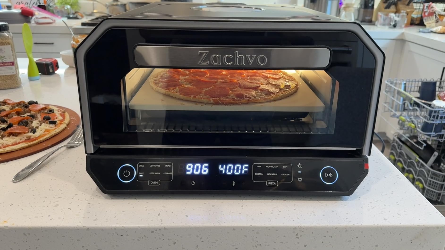 13-in-1 Countertop Pizza Oven, 90-Second 12 Inch Pizza, up to 850°F, 6 Presets & 6 Bake Modes, PID Control, Expert Mode Makes 5 in 30 Min for Home Pizzeria, Top Window & On-Demand Light, Silver customer photo 1