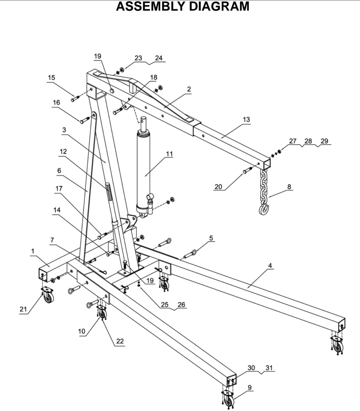 GarveeTech Engine Hoist with Lever, 2 T 4000 Lbs Heavy Duty Folding Cherry Picker Engine Lift Hydraulic Tilting Engine Shop Crane with 6 Iron Caster Wheels Telescopic Boom Hitch, Yellow customer photo 1