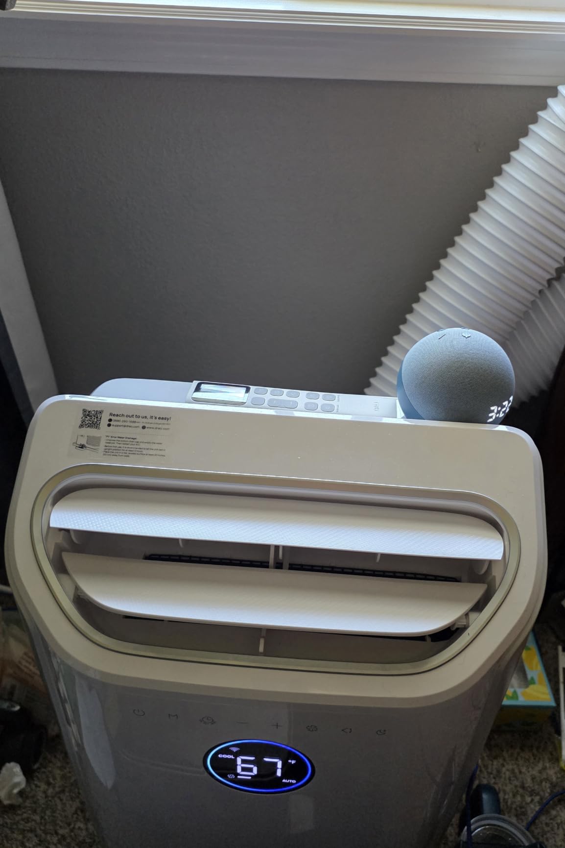 DREO Inverter Dual-Hose Portable Air Conditioners 740S, High Efficiency, 14000 BTU ASHRAE (10000 BTU DOE) 42dB Quiet Smart AC Unit, Drainage-Free, APP/Voice/Remote Control, for Bedroom & Large Room customer photo 1