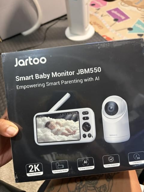 Jartoo Smart Baby Monitor with 2K Camera & Mount, 2000ft Long Range, 5.5