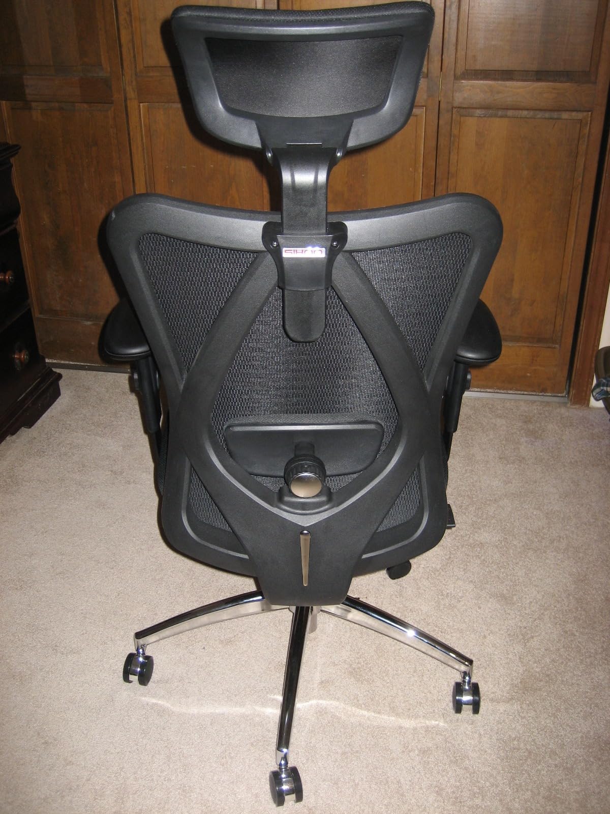 SIHOO B100 Mesh Office Chair, Comfy Ergonomic Office Chair | Mesh Office Chair with Adaptive Lumbar Support, Desk Chair with Wide Headrest, 300 LBS Grey customer photo 1
