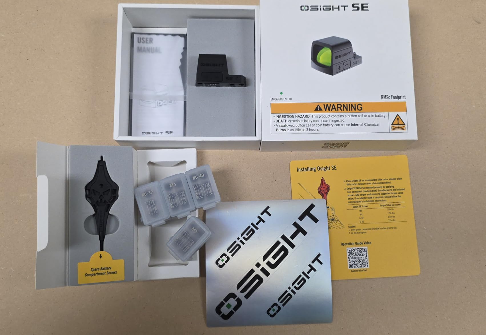 OSIGHT SE Enclosed Red/Green Dot, 2 & 32 MOA Multi-Reticle or 6 MOA Dot | RMSc Footprint, Side-Load Battery, Motion Sensor customer photo 2