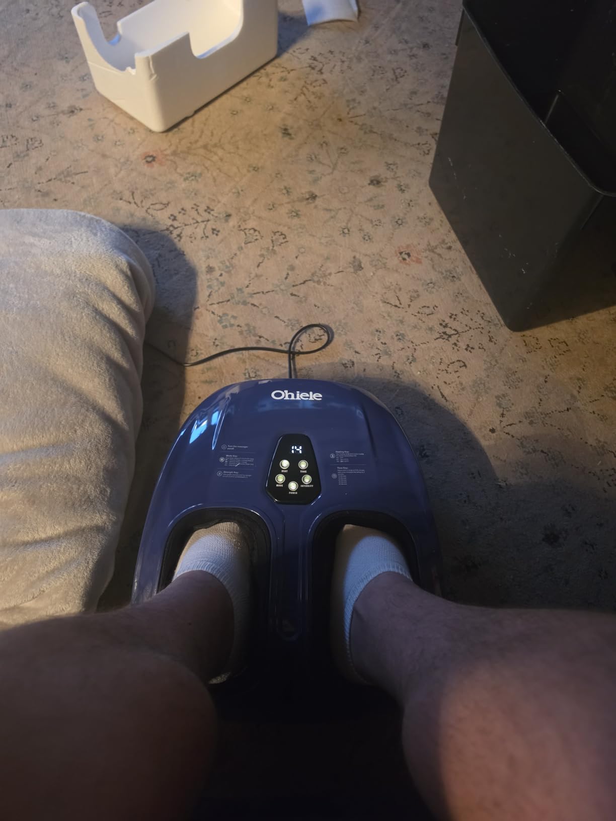 Shiatsu Foot Massager with Heat and Remote Control for Plantar Fasciitis | Deep Kneading, 4 Modes 5 Levels, Auto Shut-Off, Fits to Size 13, Gifts for Women Men Mom Dad(Purple) customer photo 1