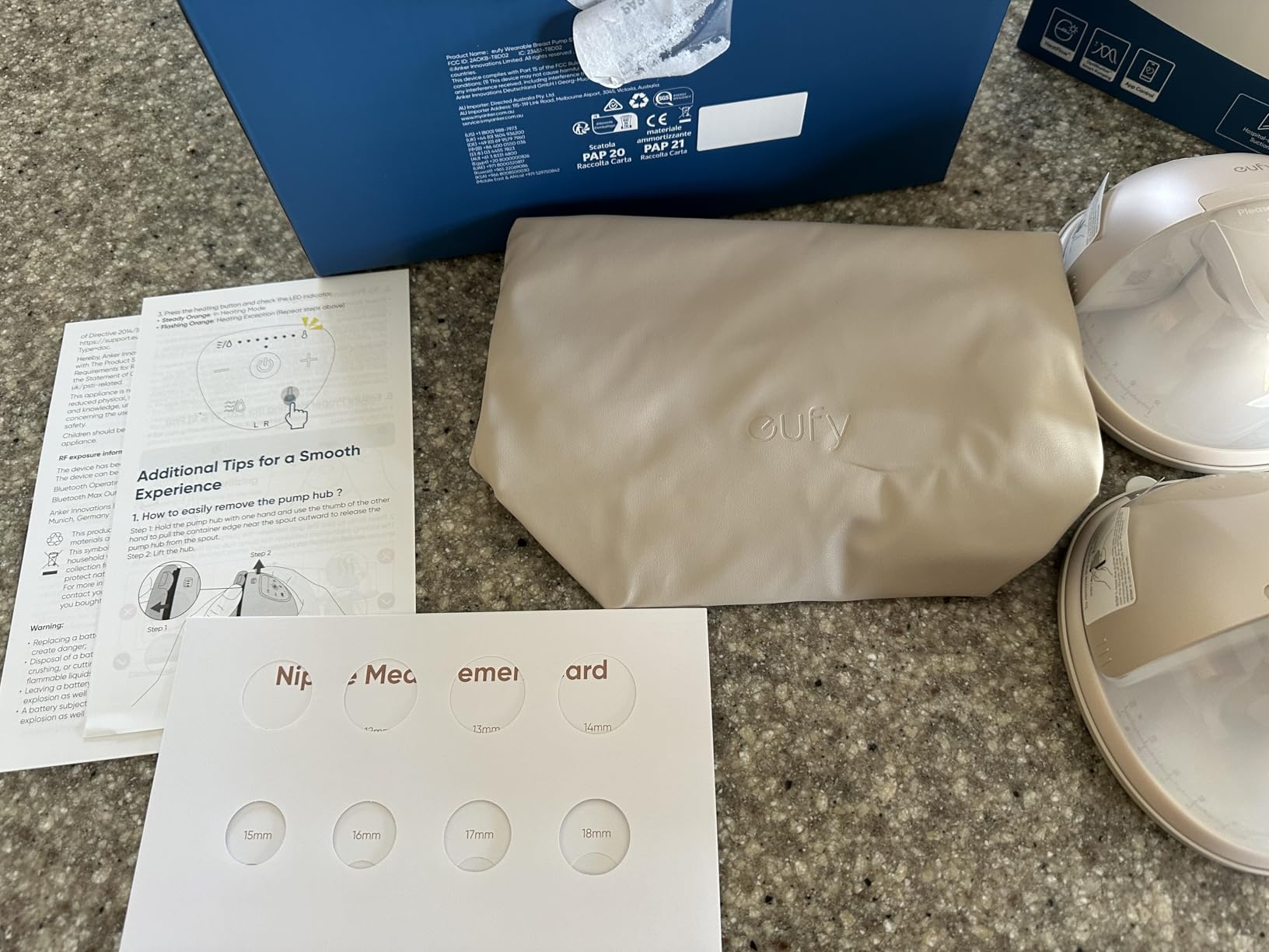 eufy Security Heated Massage Wearable Breast Pump S2 Pro, Charging Case | HeatFlow 2.0, VibraPump Massage, Nipple Light, Full Milk Alert, 7-Day Battery, App DIY Rhythm, Double-Sealed Flange customer photo 2