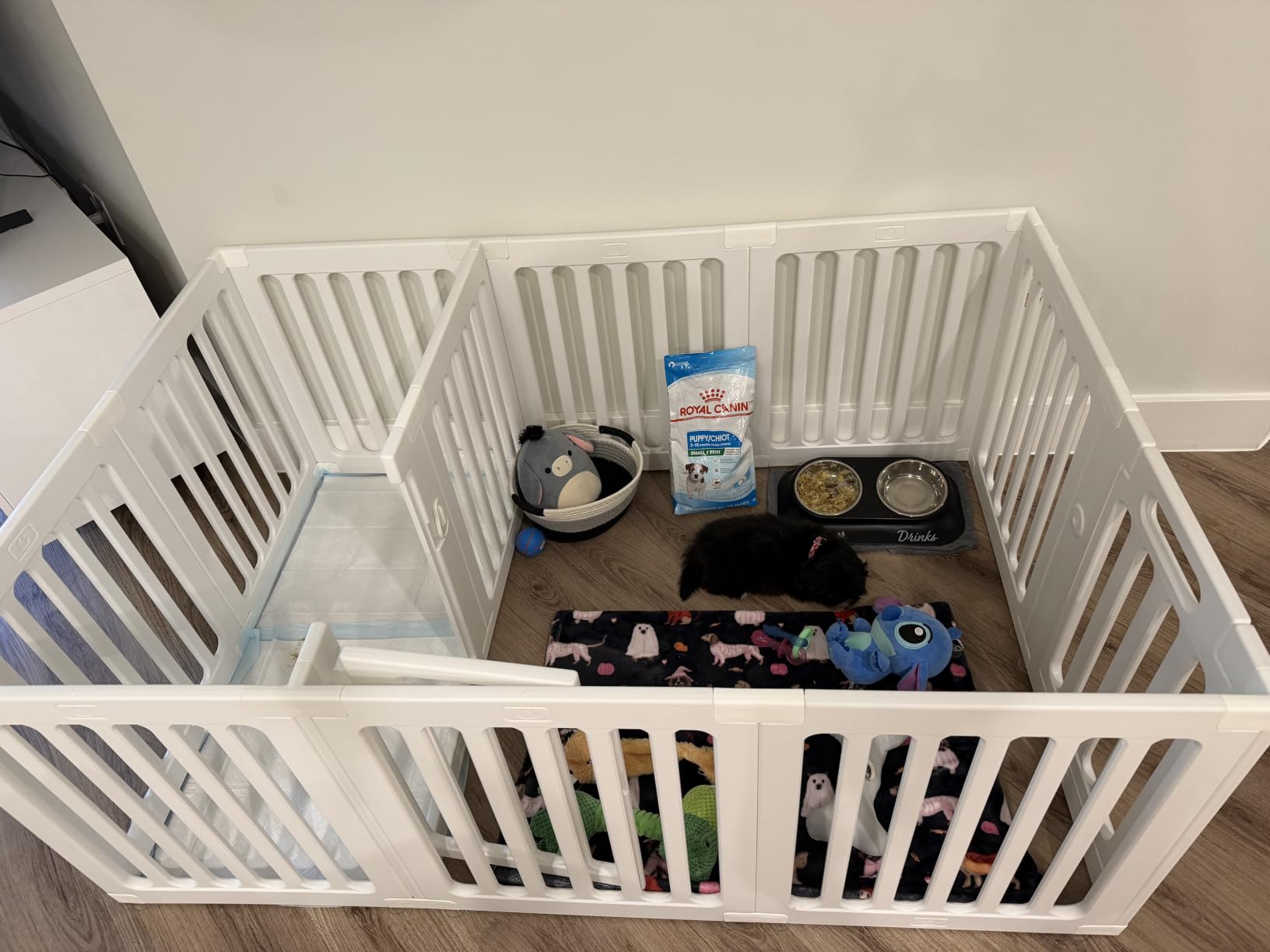 VNE Dog Playpen Indoor Portable Puppy Playpen with Door Easy Setup 6 Panels | Modern Style, Expandable, DIY, Tool-Free Installation customer photo 1