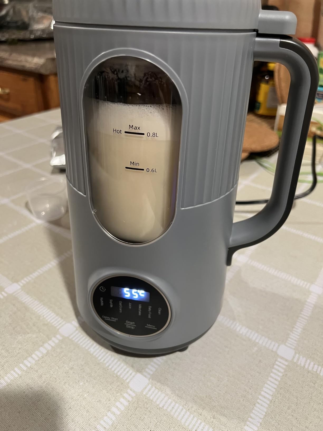 SilkSpin Milk-Smooth Nut Milk Maker Machine, Small Countertop Blender, Homemade Oat, Almond, Soy, Plant-Based Milk, Juice, MilkShake 35oz Automatic Soybean Milk Maker, Charcoal Gray customer photo 2
