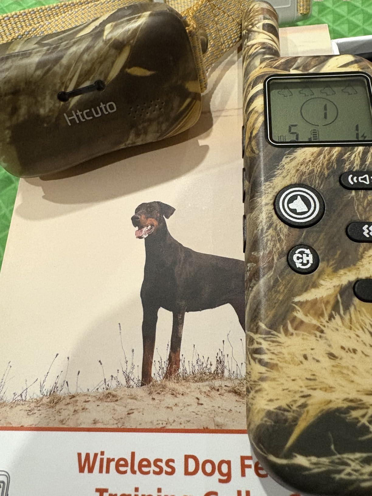 Htcuto Wireless Dog Fence System for 2 Dogs Electric Dog Fence | 2-in-1 Pet Containment System & Remote Dog Training Collar, 25-3500FT Adjustable Boundary for Small, Medium & Large Dogs customer photo 2